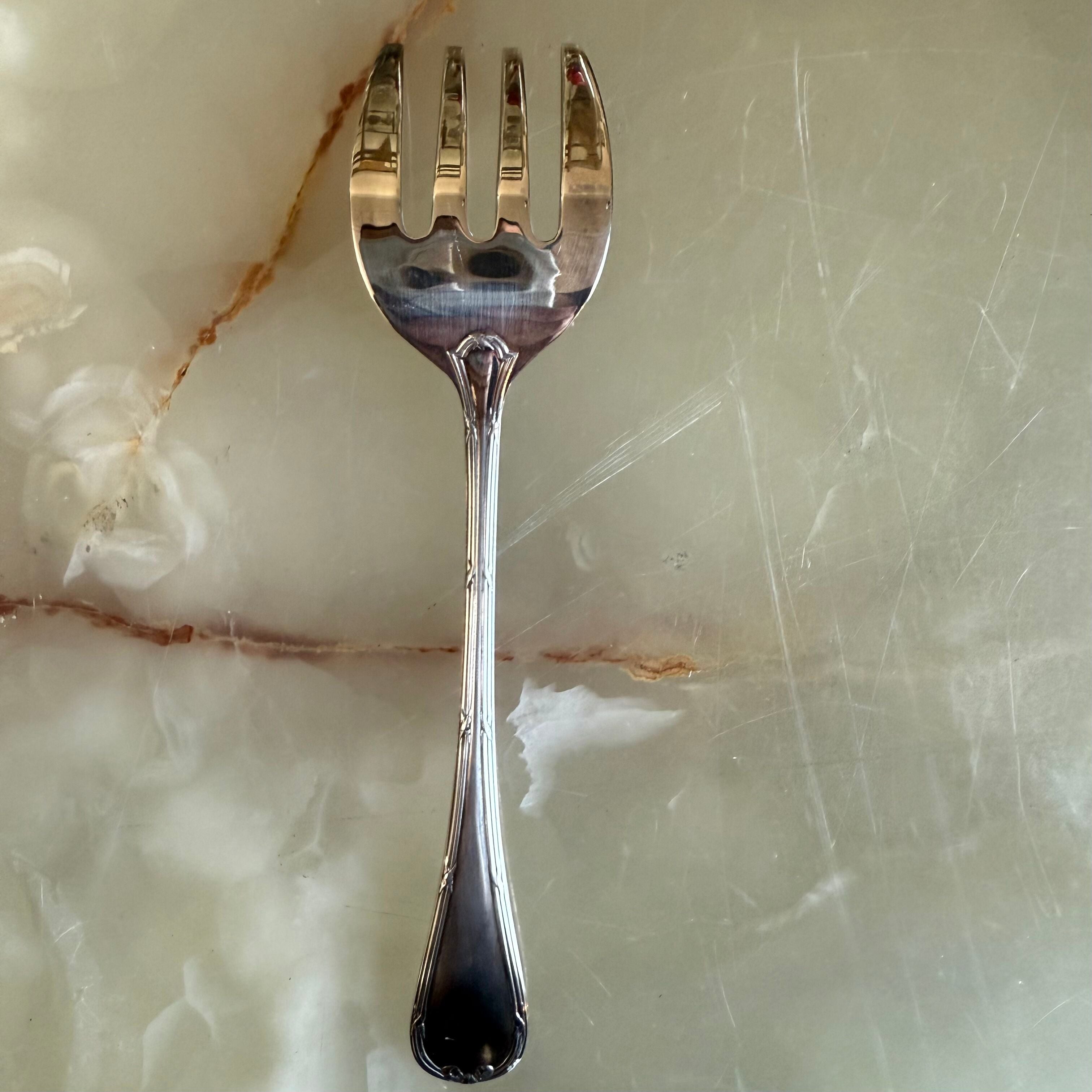 Christofle Rubans Silver Plated Sardine Fork Set of 3