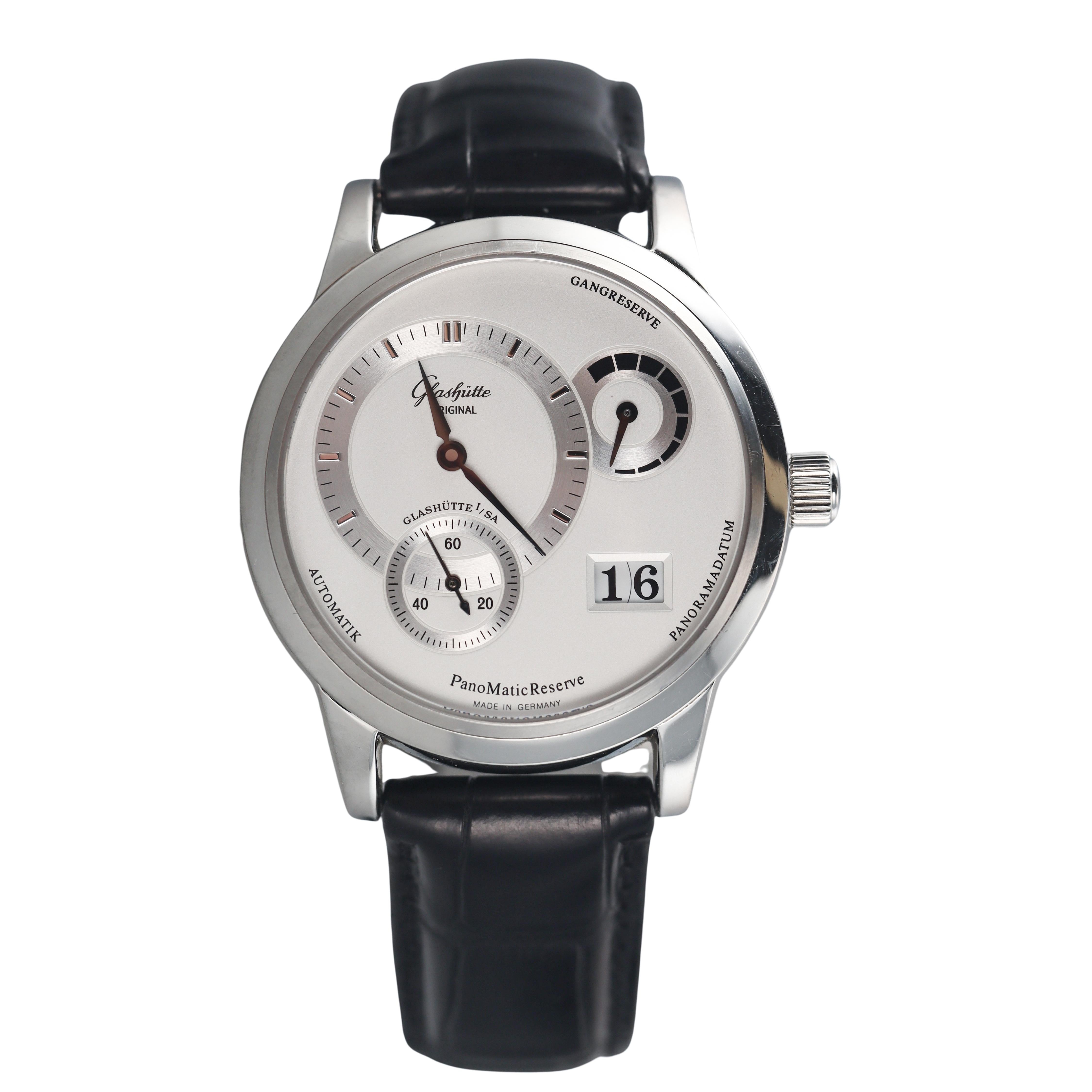 Glashutte Original PanoMaticReserve Steel Automatic Watch 90-03-02-02-04