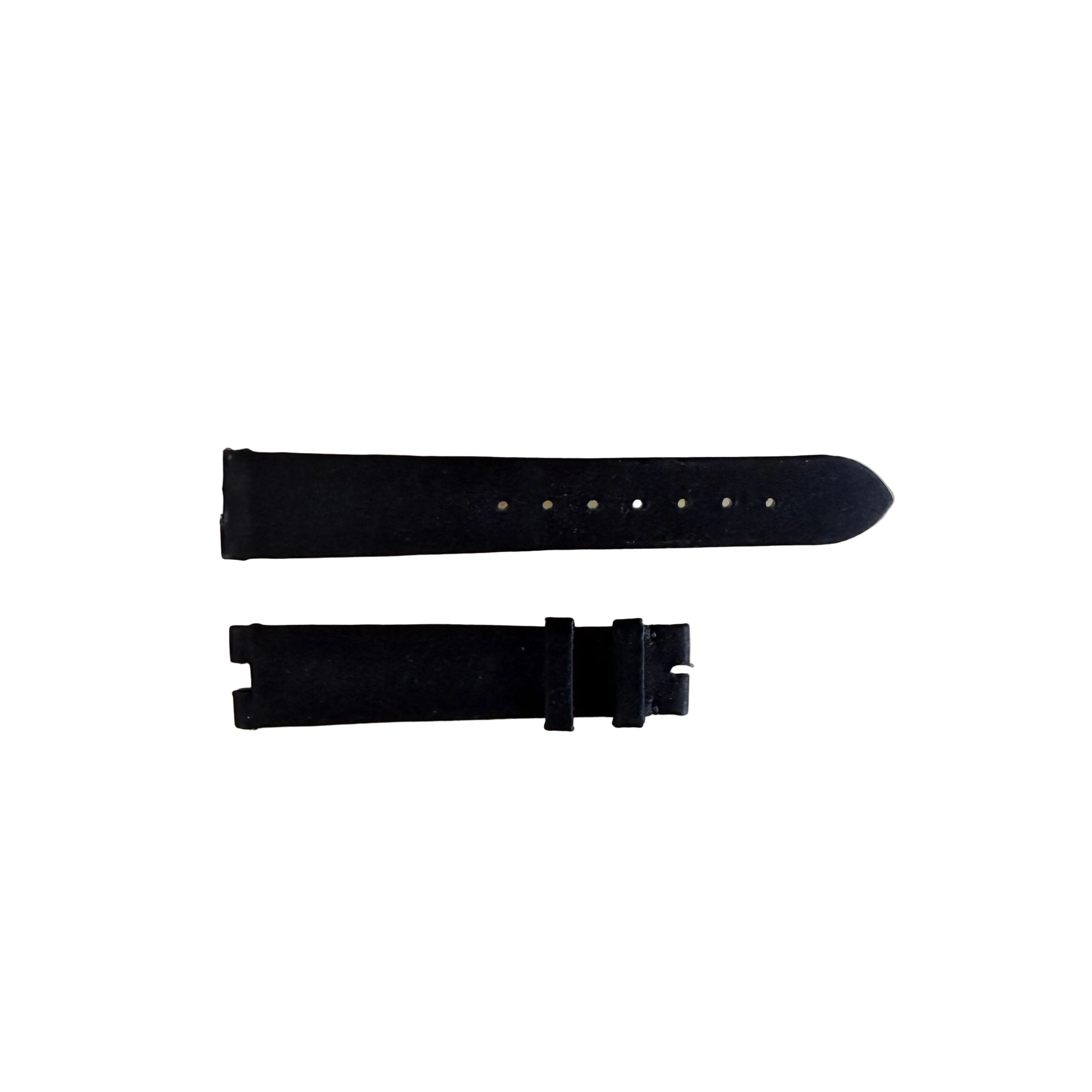 Authentic Breguet Reine De Naples Black Satin Leather Watch Band Strap 16mm