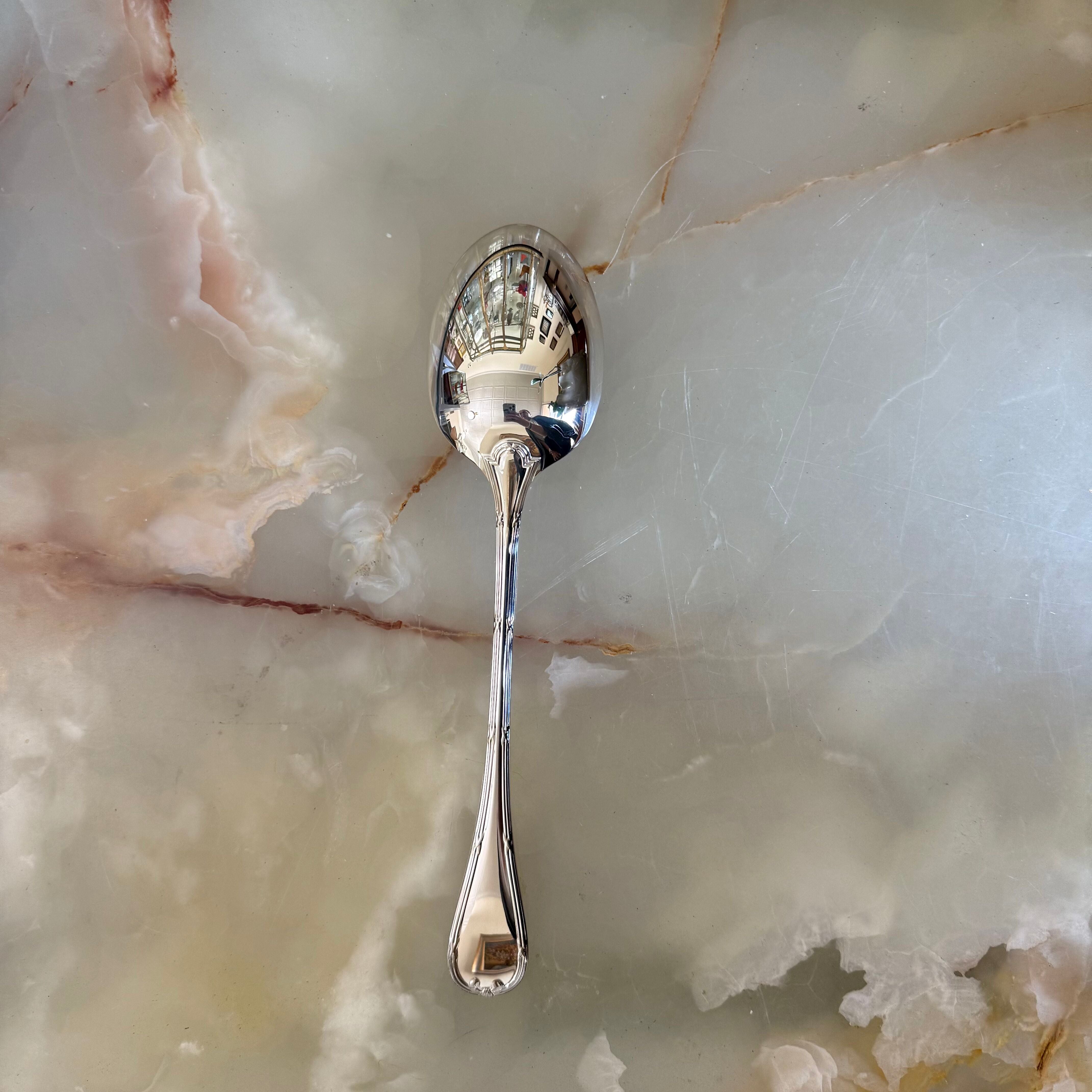 Christofle Rubans Silver Plated Serving Spoon Large