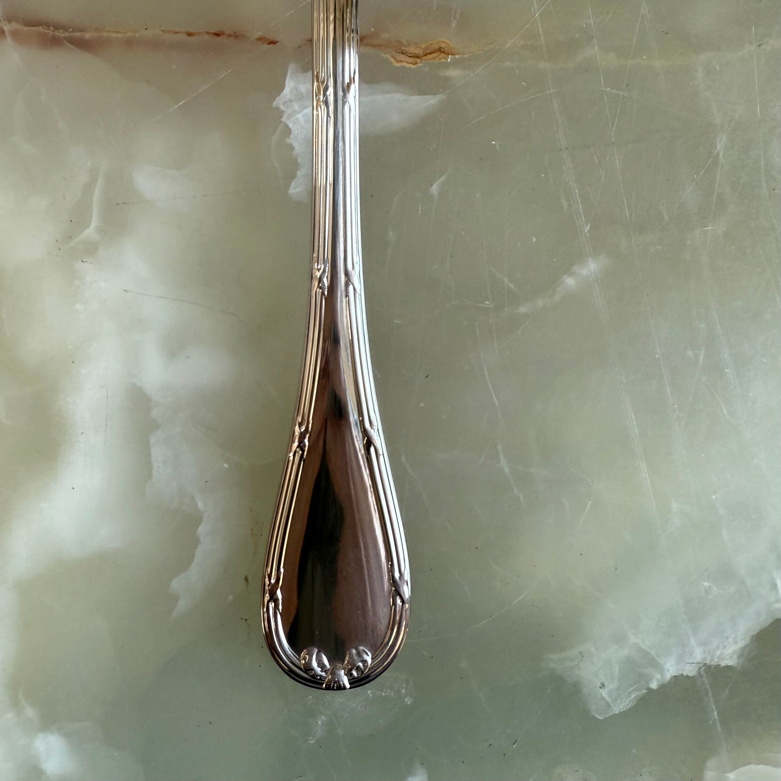 Christofle Rubans Silver Plated Old Style Fish Serving Fork