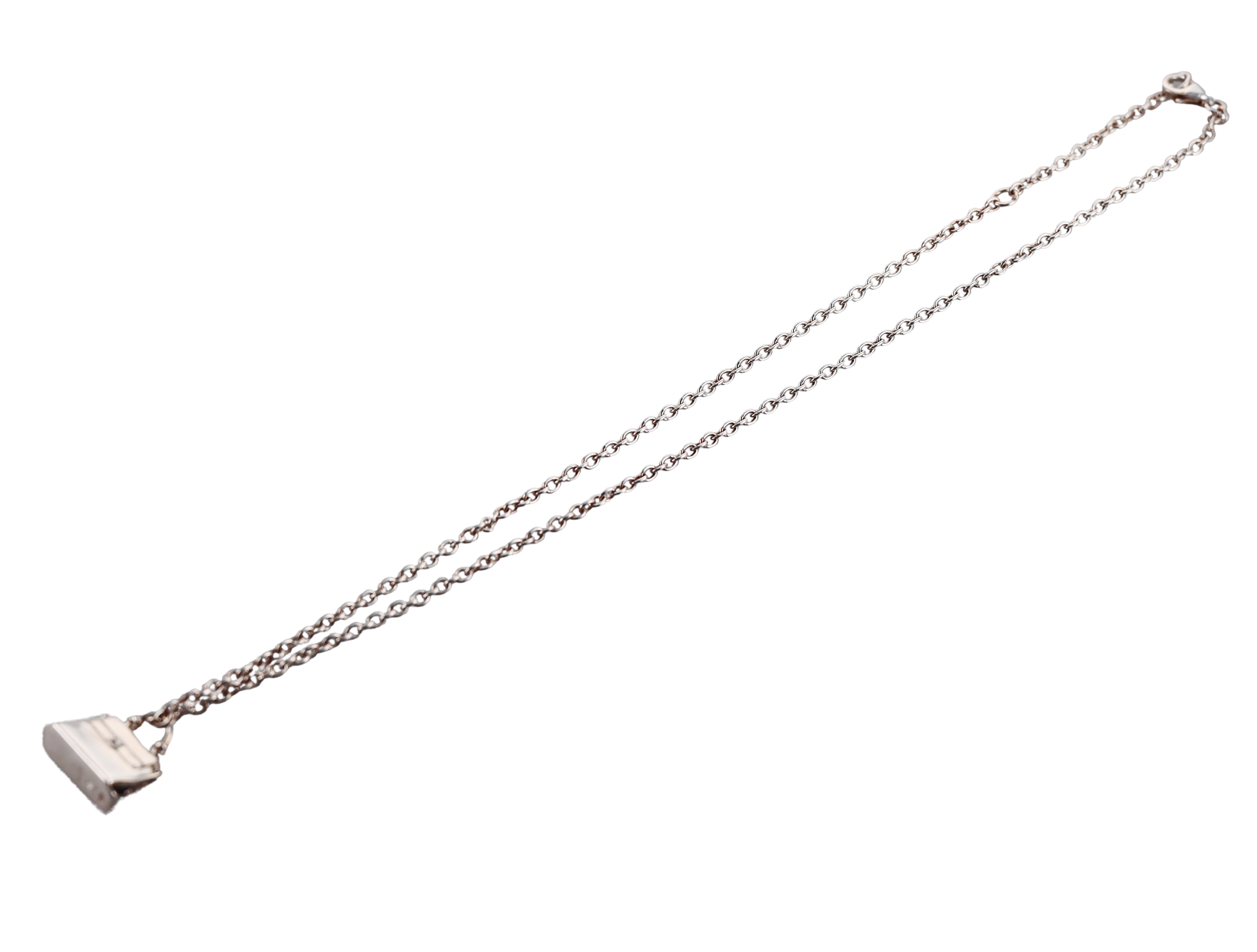 Salvatore Ferragamo Charm Sterling Silver Pendant Necklace 704717