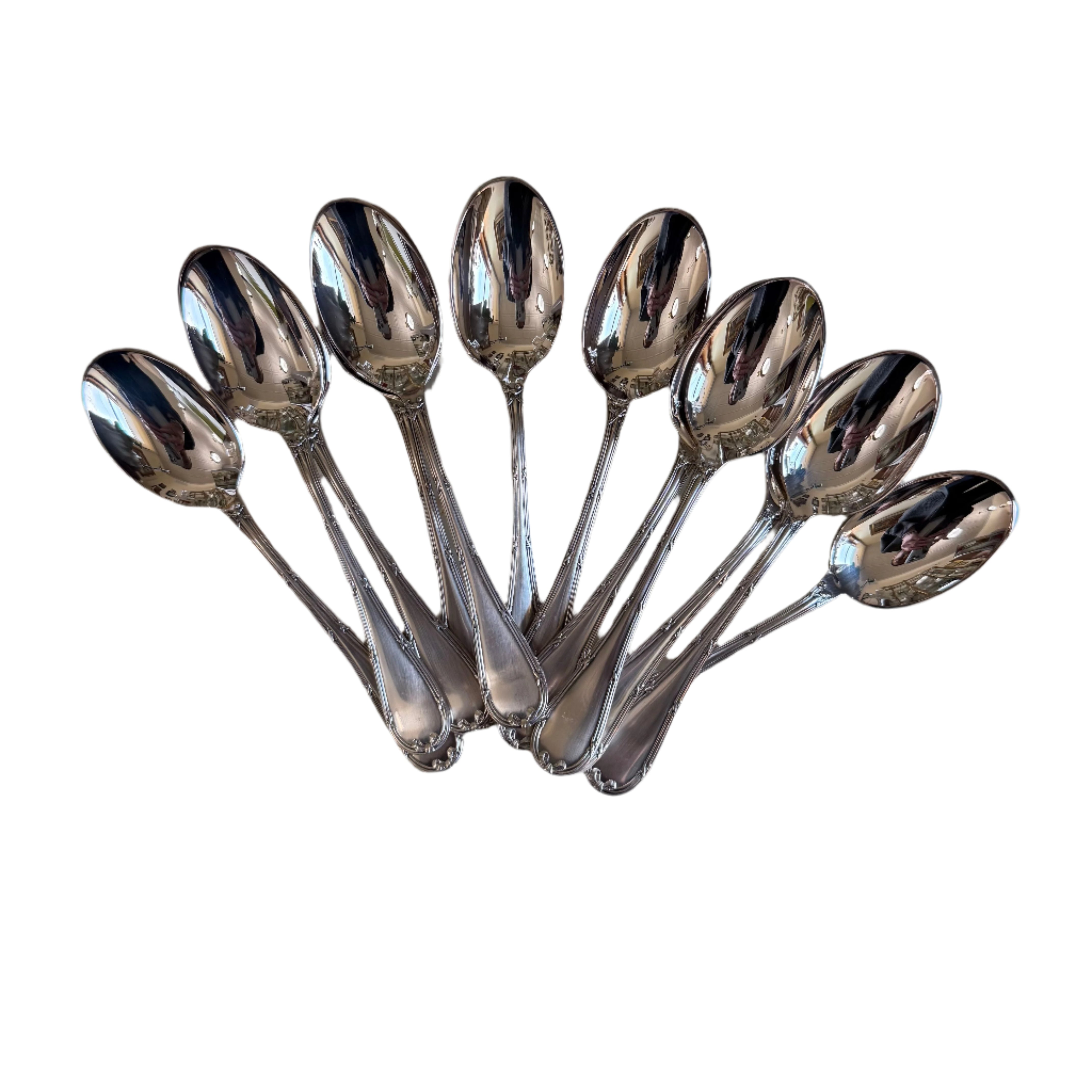 Christofle Rubans Silver Plated Tea Spoon Set of 12