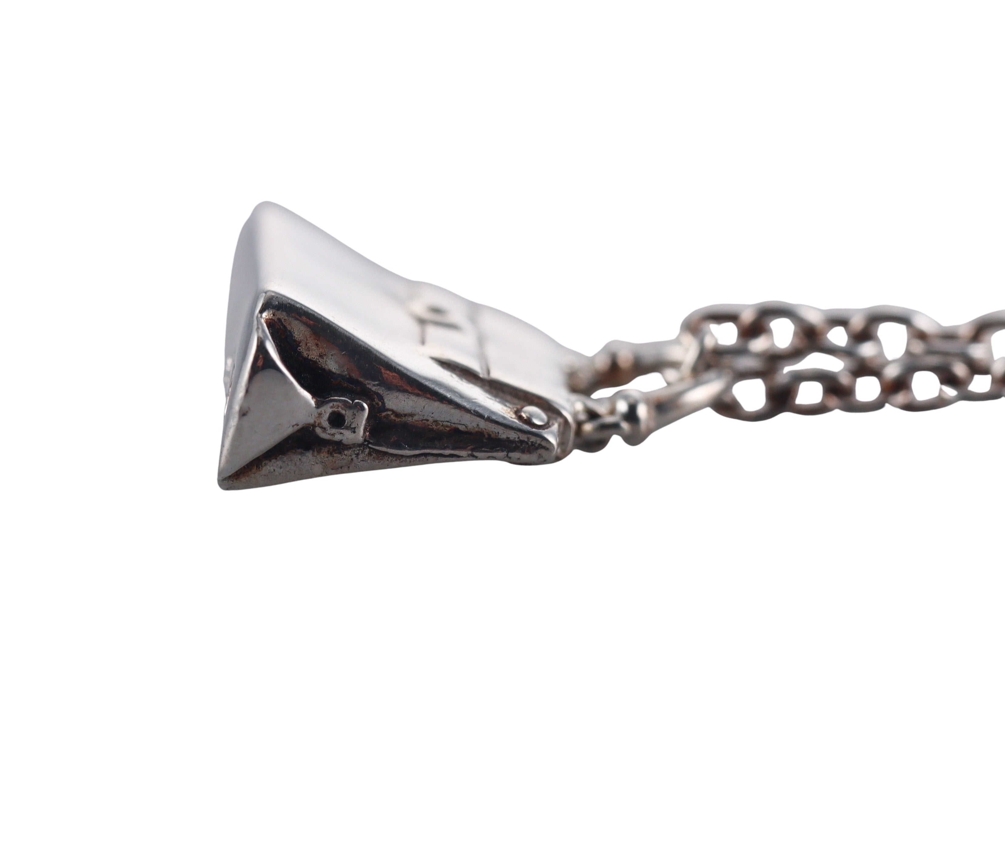 Salvatore Ferragamo Charm Sterling Silver Pendant Necklace 704717