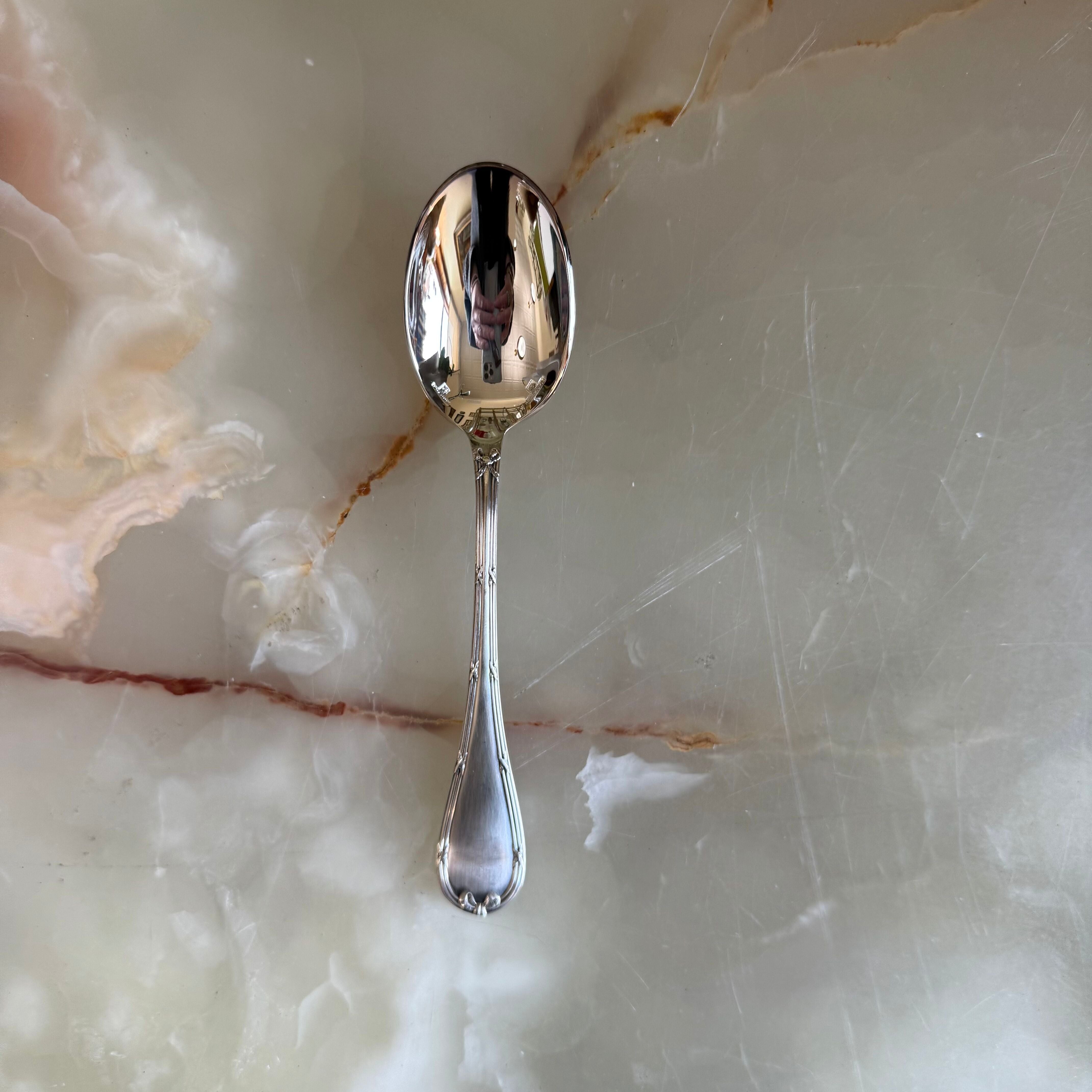 Christofle Rubans Silver Plated Tea Spoon Set of 12