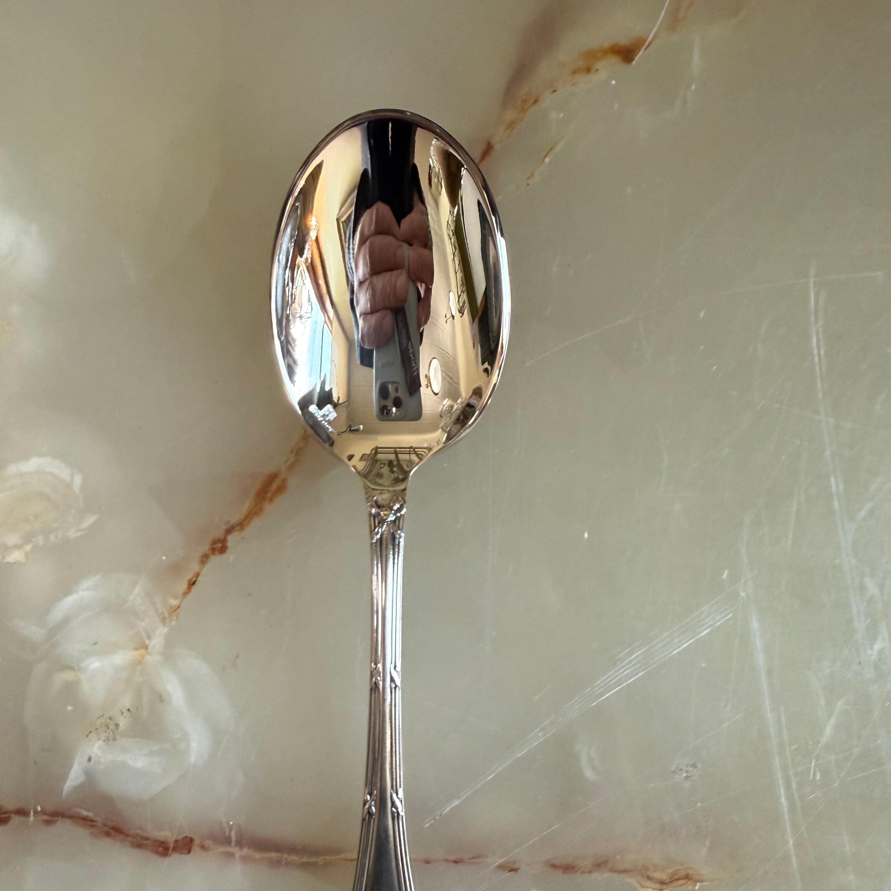 Christofle Rubans Silver Plated Tea Spoon Set of 12