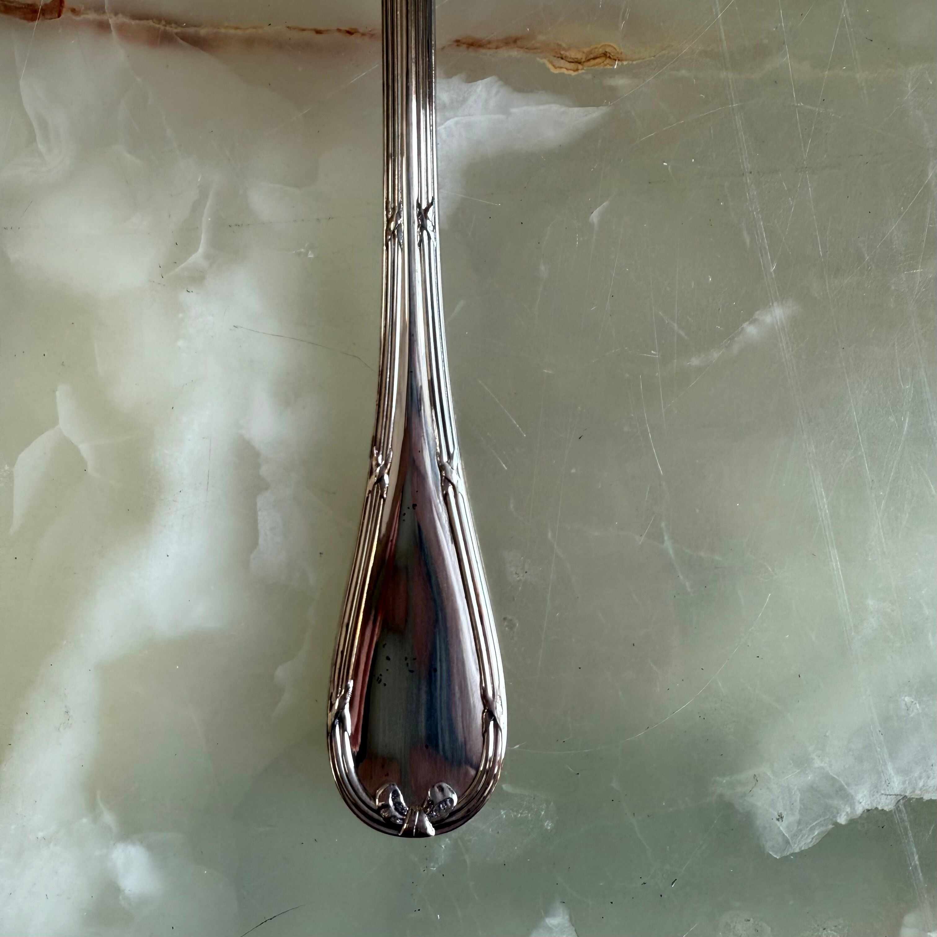 Christofle Rubans Silver Plated Salad Serving Fork