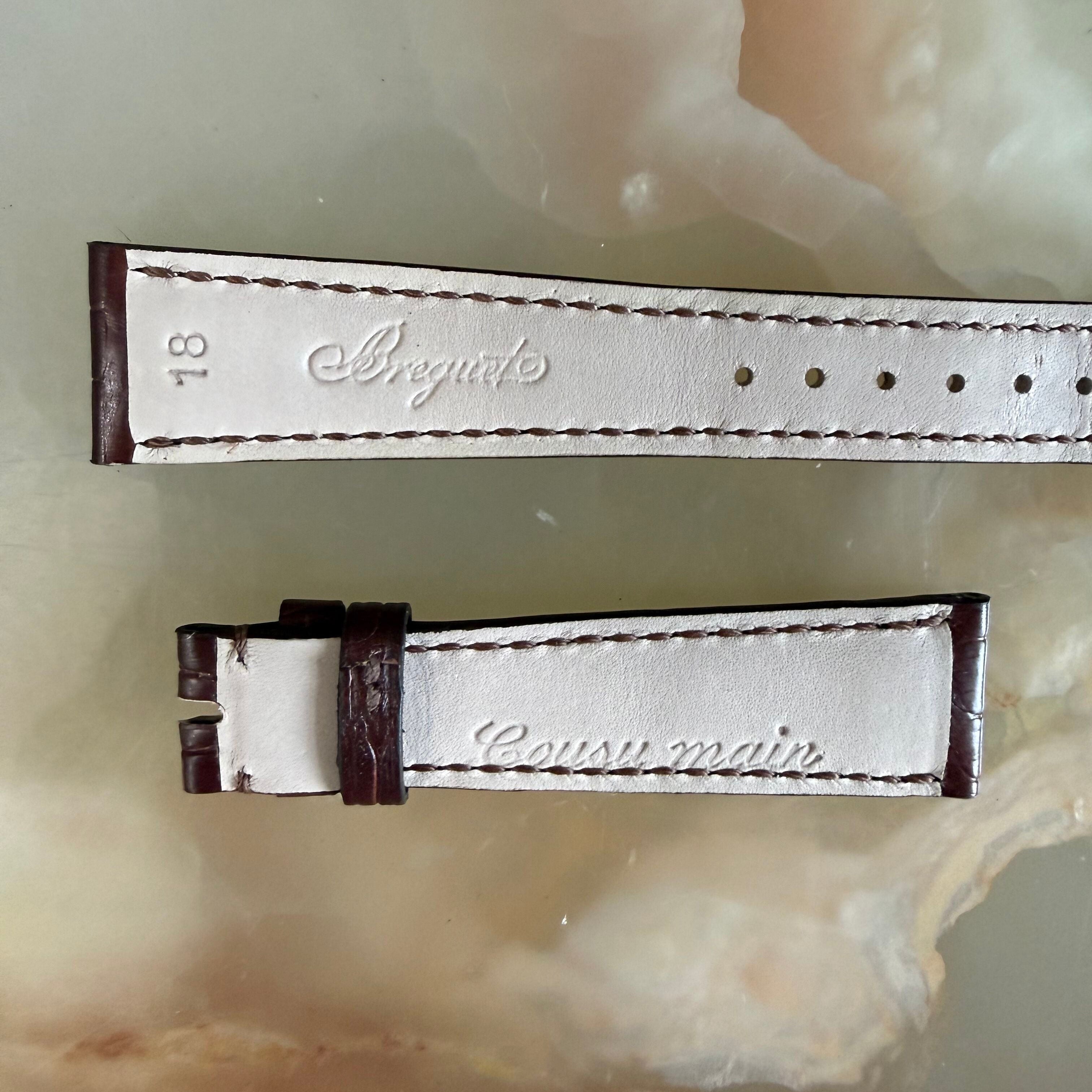 Authentic Breguet Brown Alligator Watch Band Strap 18mm