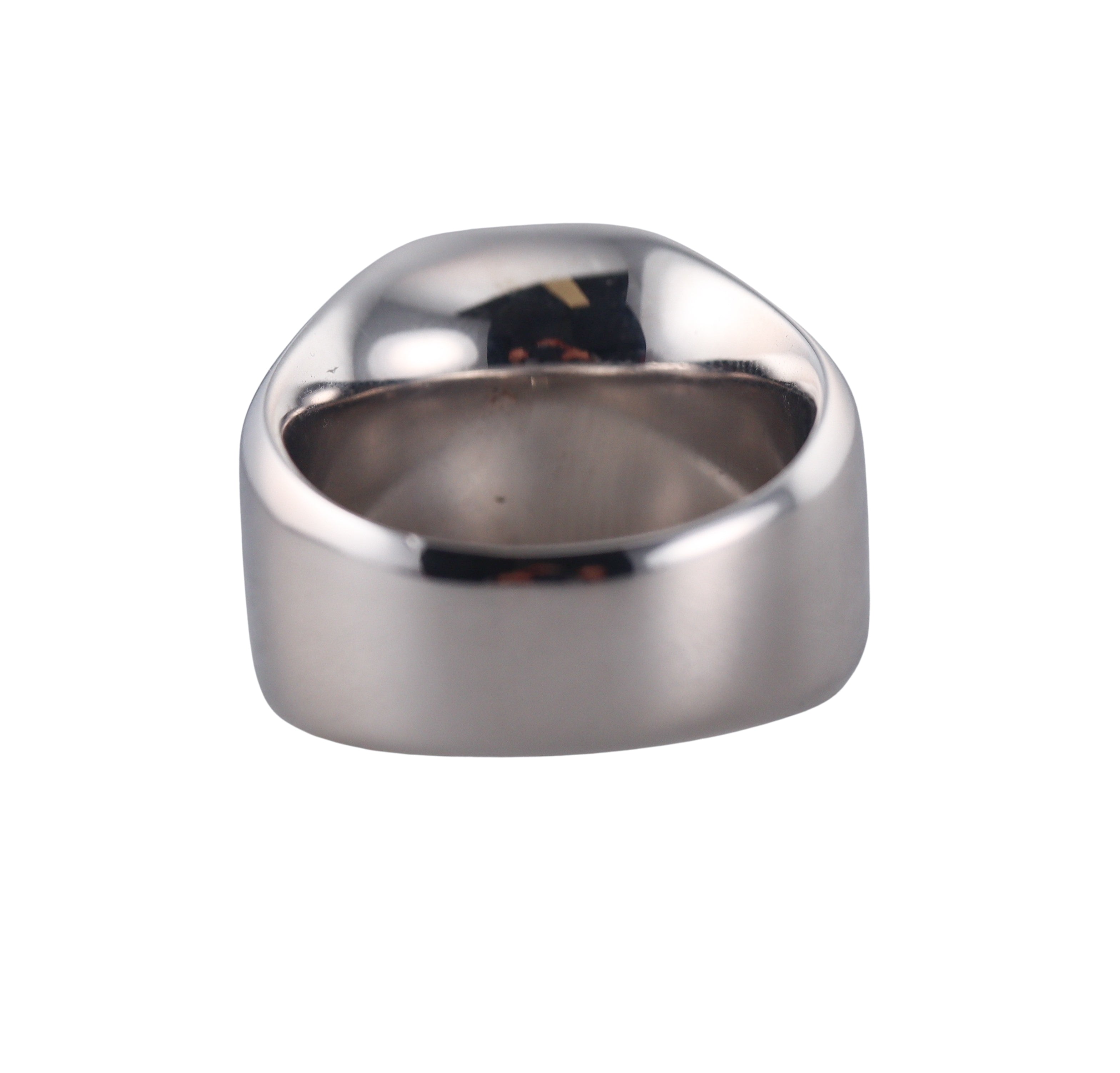 Salvatore Ferragamo Gancini Sterling Silver Signet Ring 705140