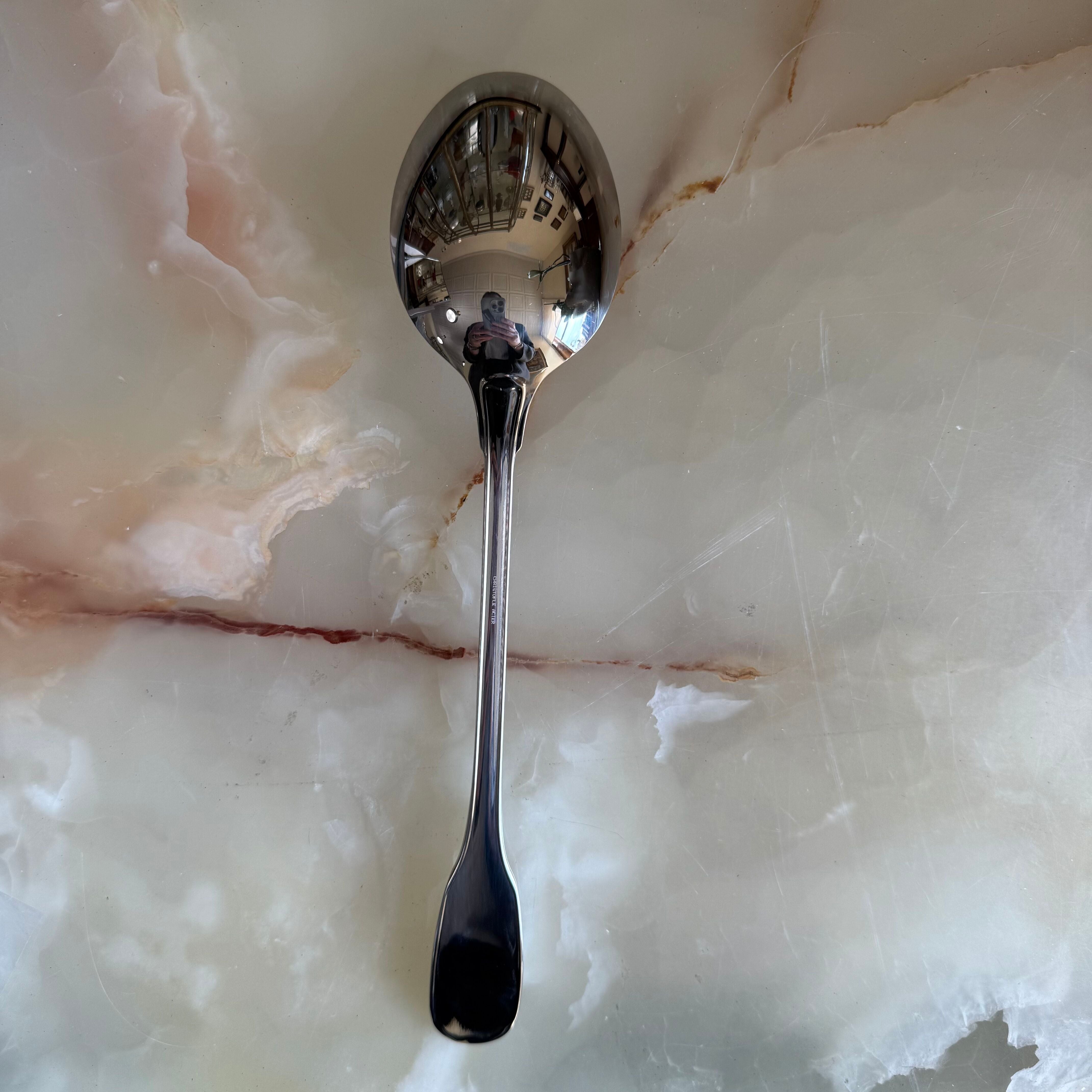 Christofle Touraine Serving Spoon & Fork Set