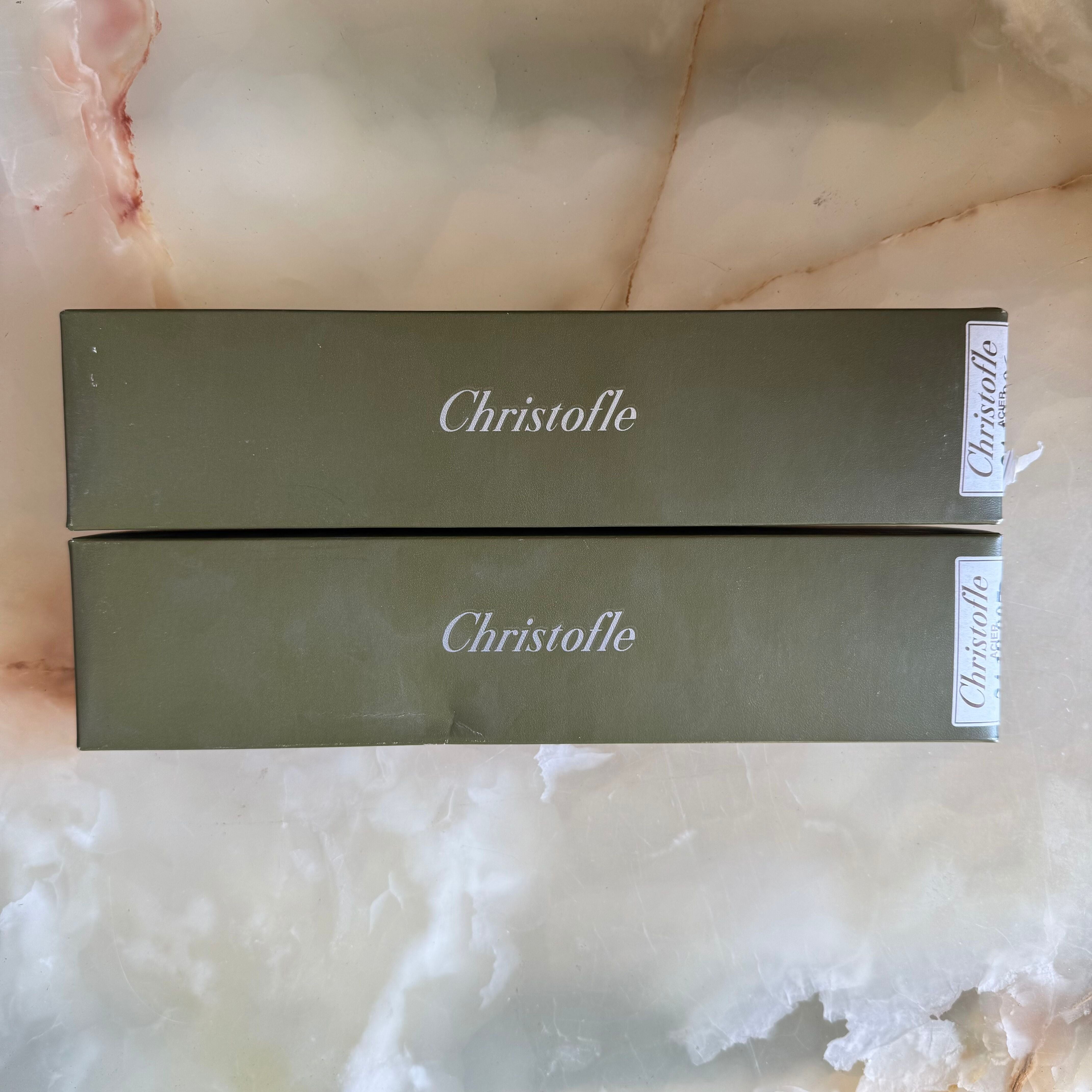 Christofle Touraine Serving Spoon & Fork Set