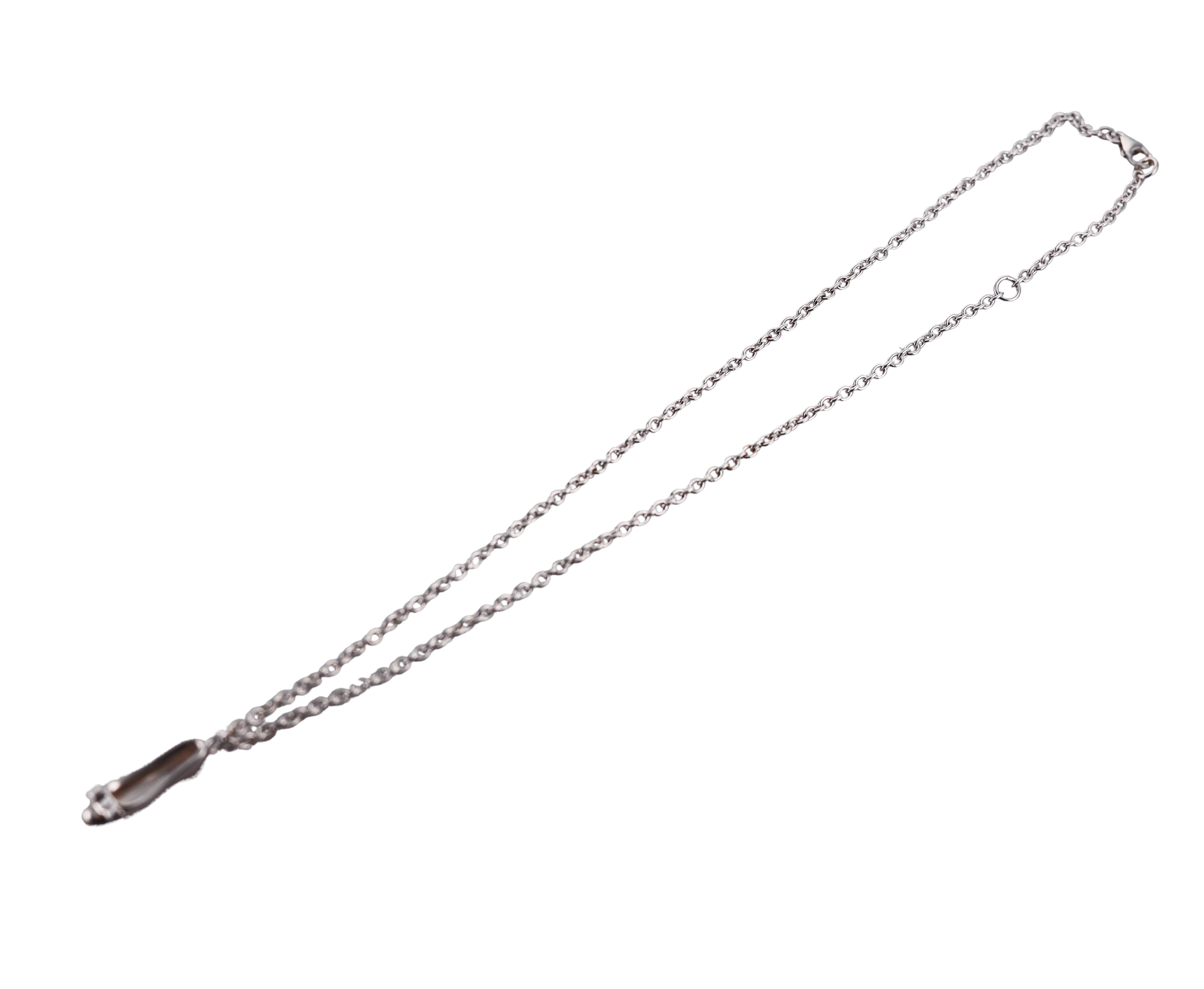 Salvatore Ferragamo Sterling Silver Pendant Necklace 704207