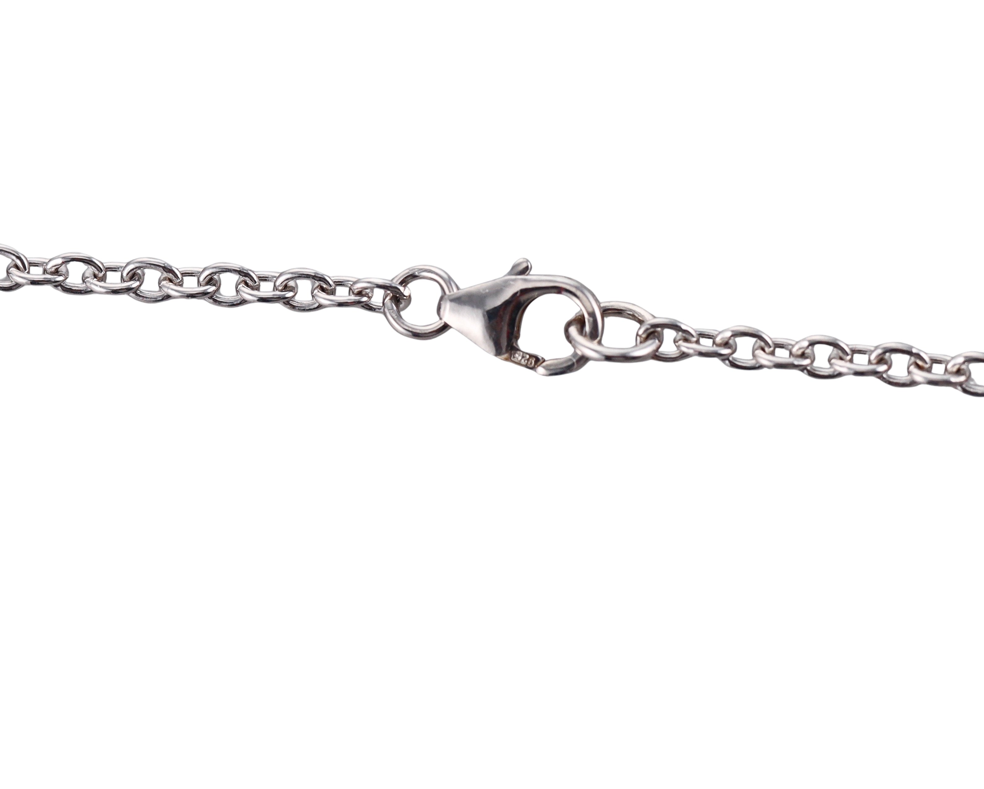 Salvatore Ferragamo Sterling Silver Pendant Necklace 704207