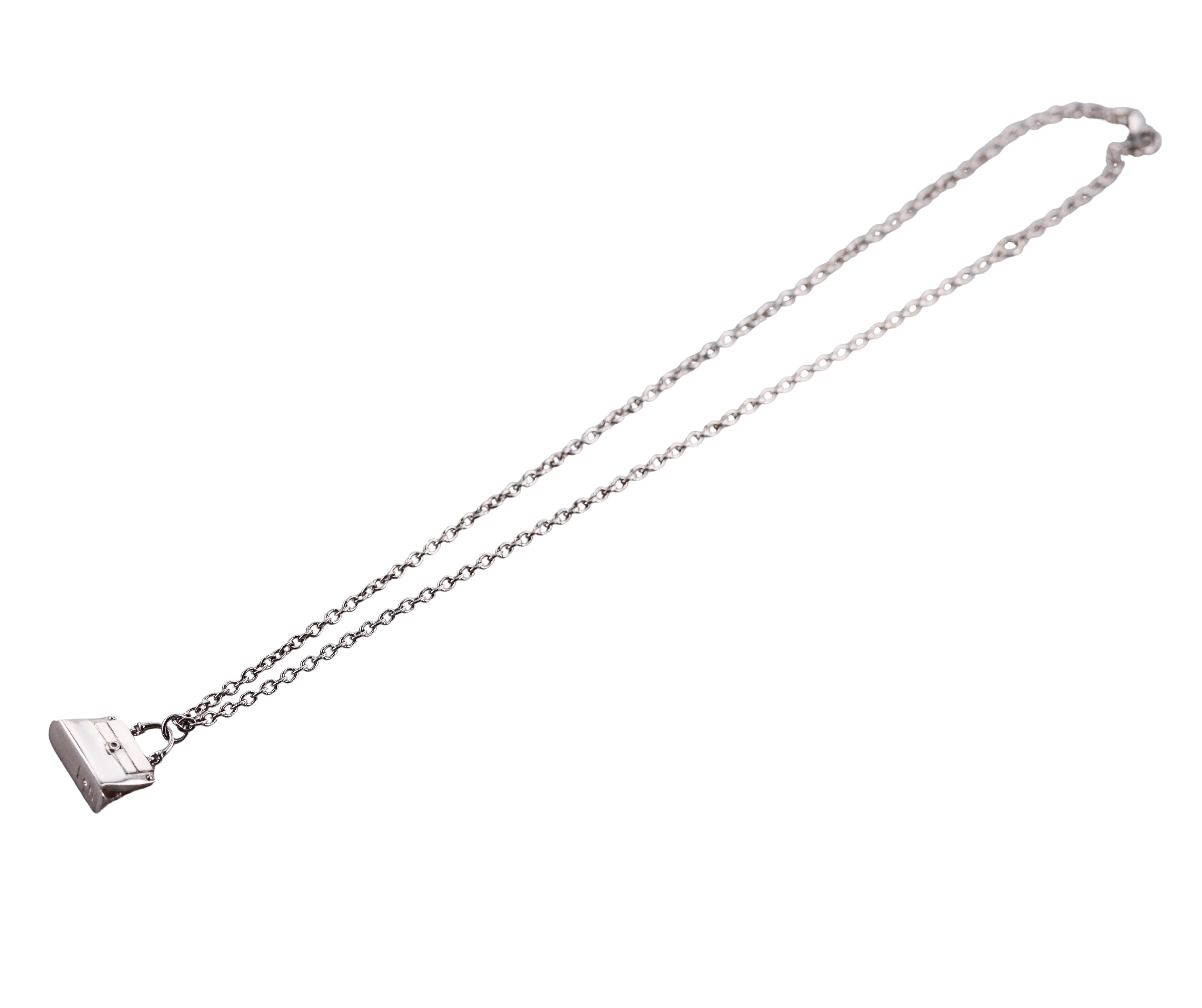 Salvatore Ferragamo Sterling Silver Pendant Necklace 704716