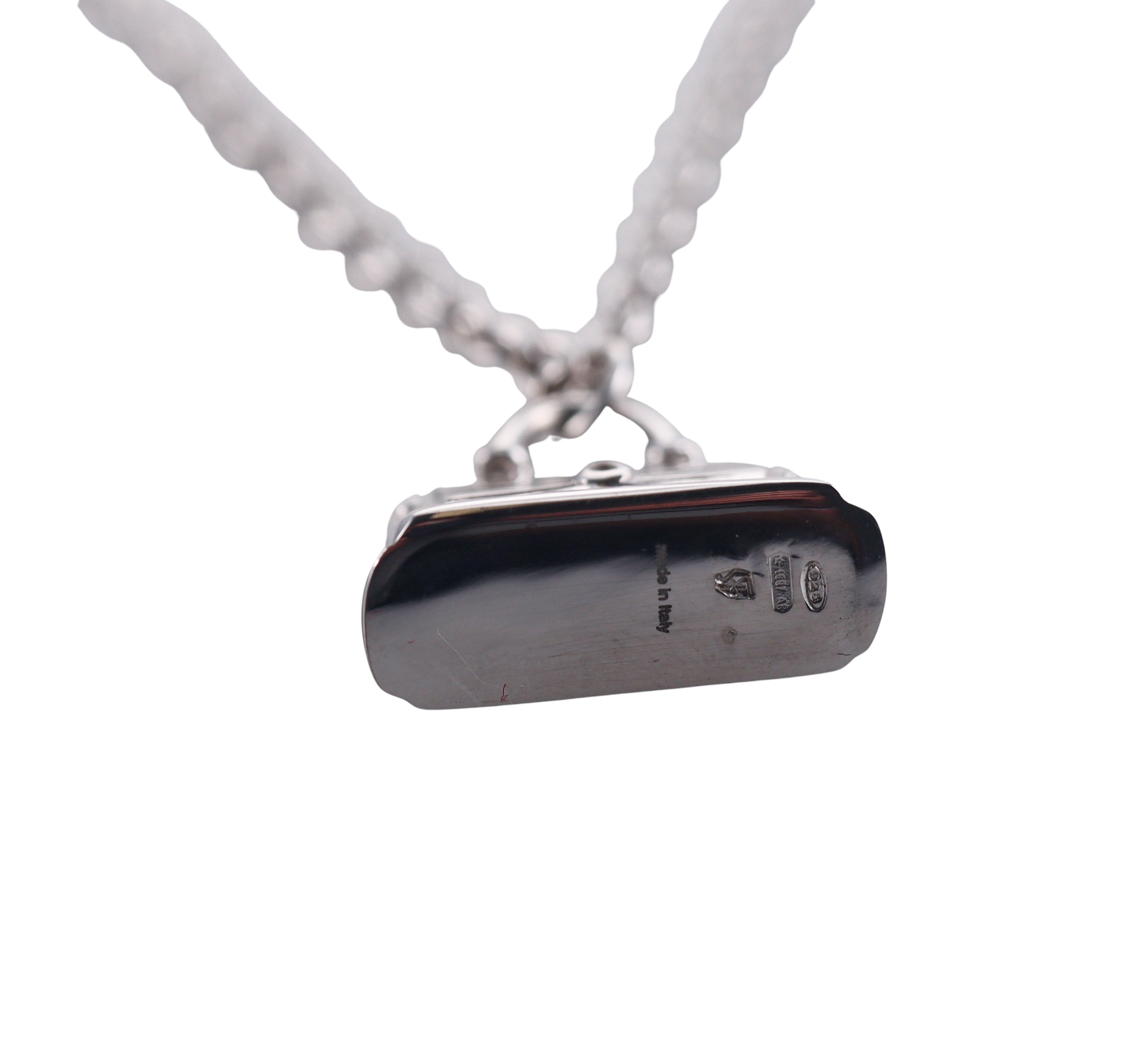 Salvatore Ferragamo Sterling Silver Pendant Necklace 704716