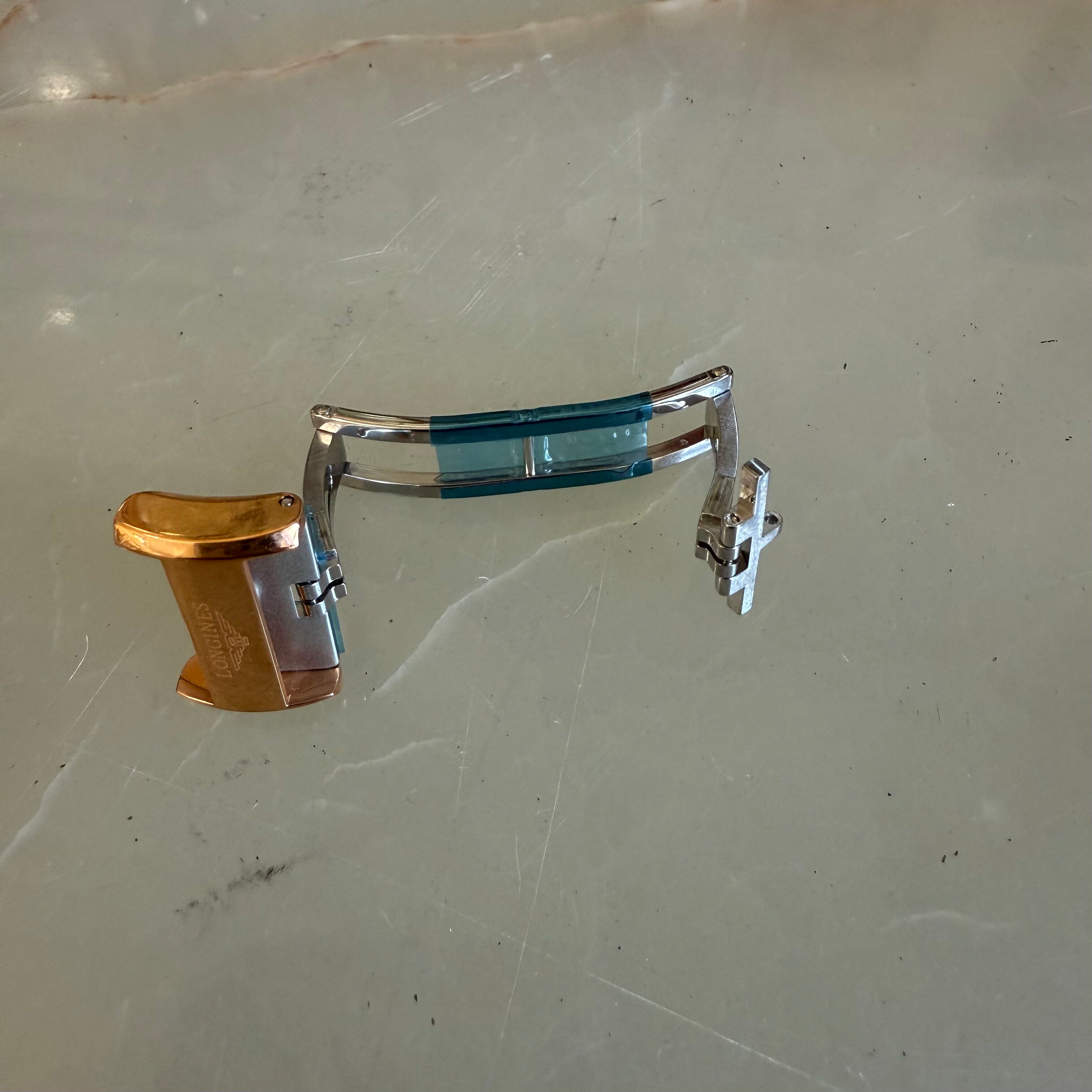 Authentic Longines Steel 2 Tone Deployant Buckle 18mm LNG0700059