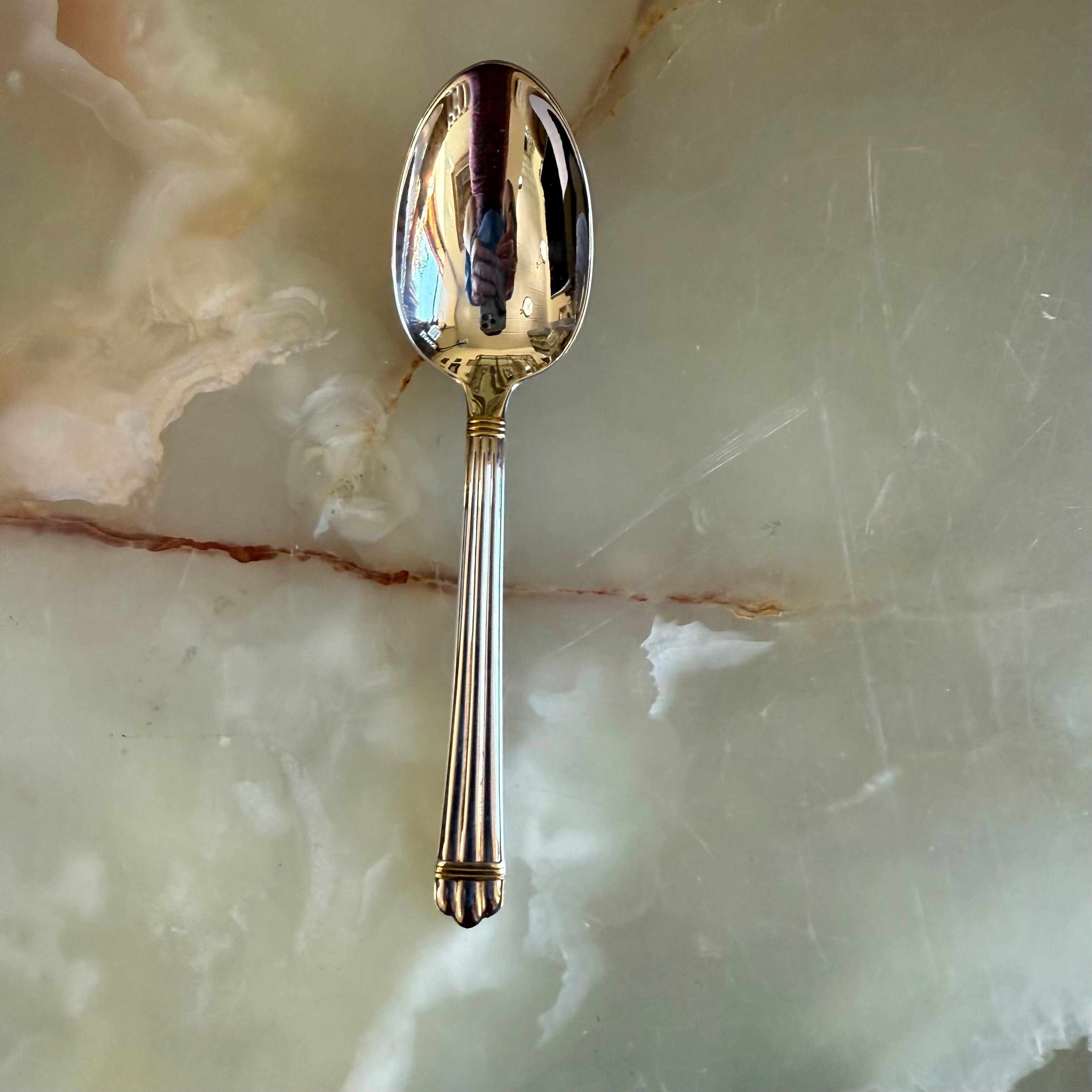 Christofle Aria Gold Ring Silver Plated Two-Piece Children’s Flatware Set