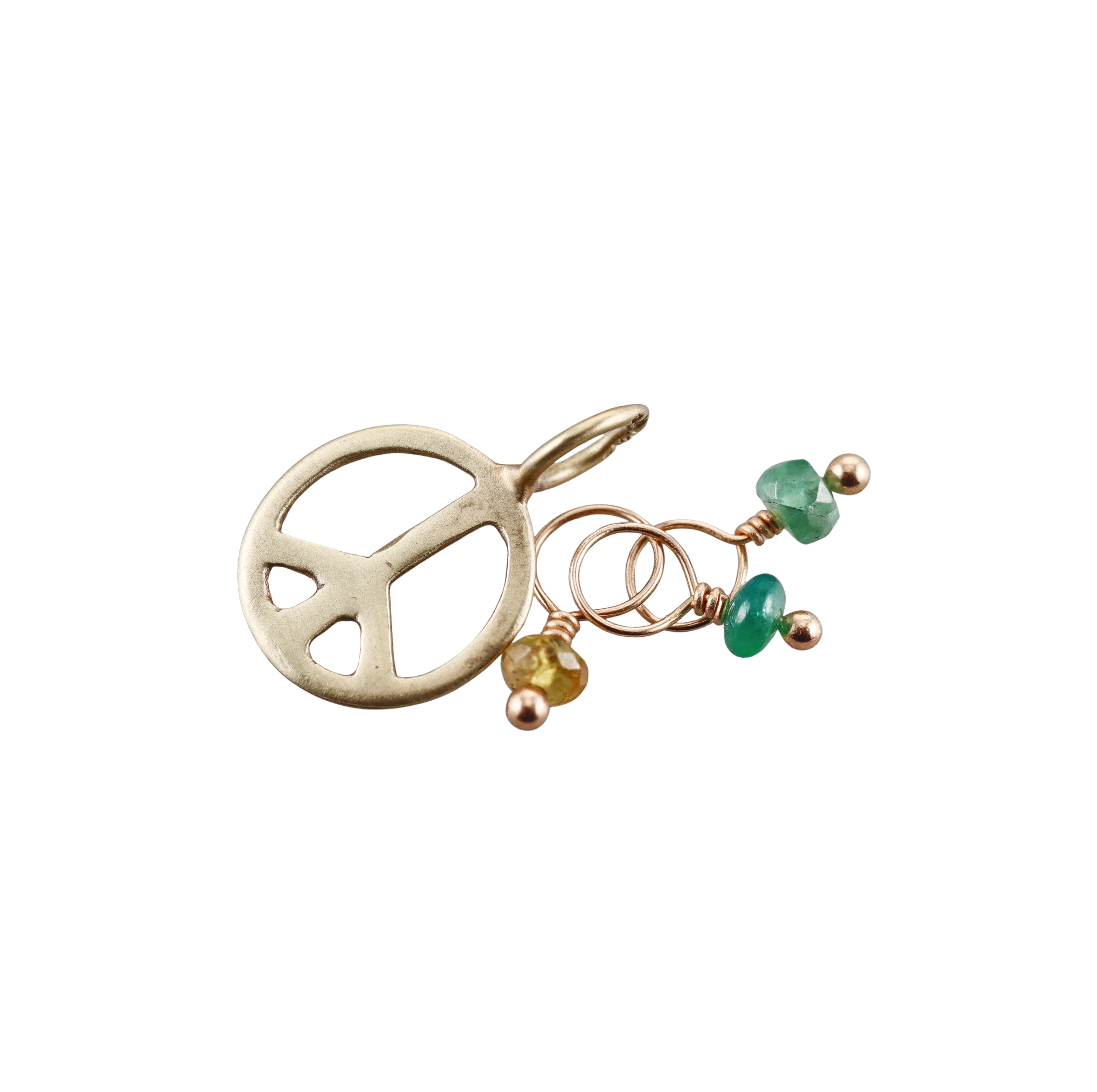Heather Moore 14k Gold Charm & Eye Catching Gemstone Pendant