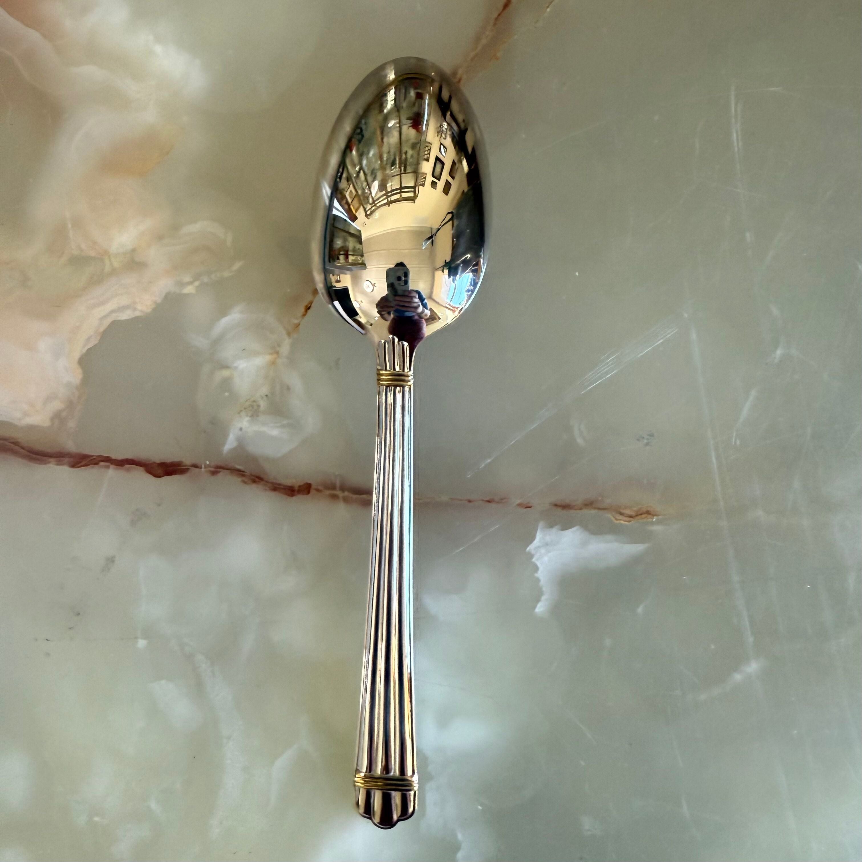 Christofle Aria Gold Ring Silver Plated Two-Piece Children’s Flatware Set