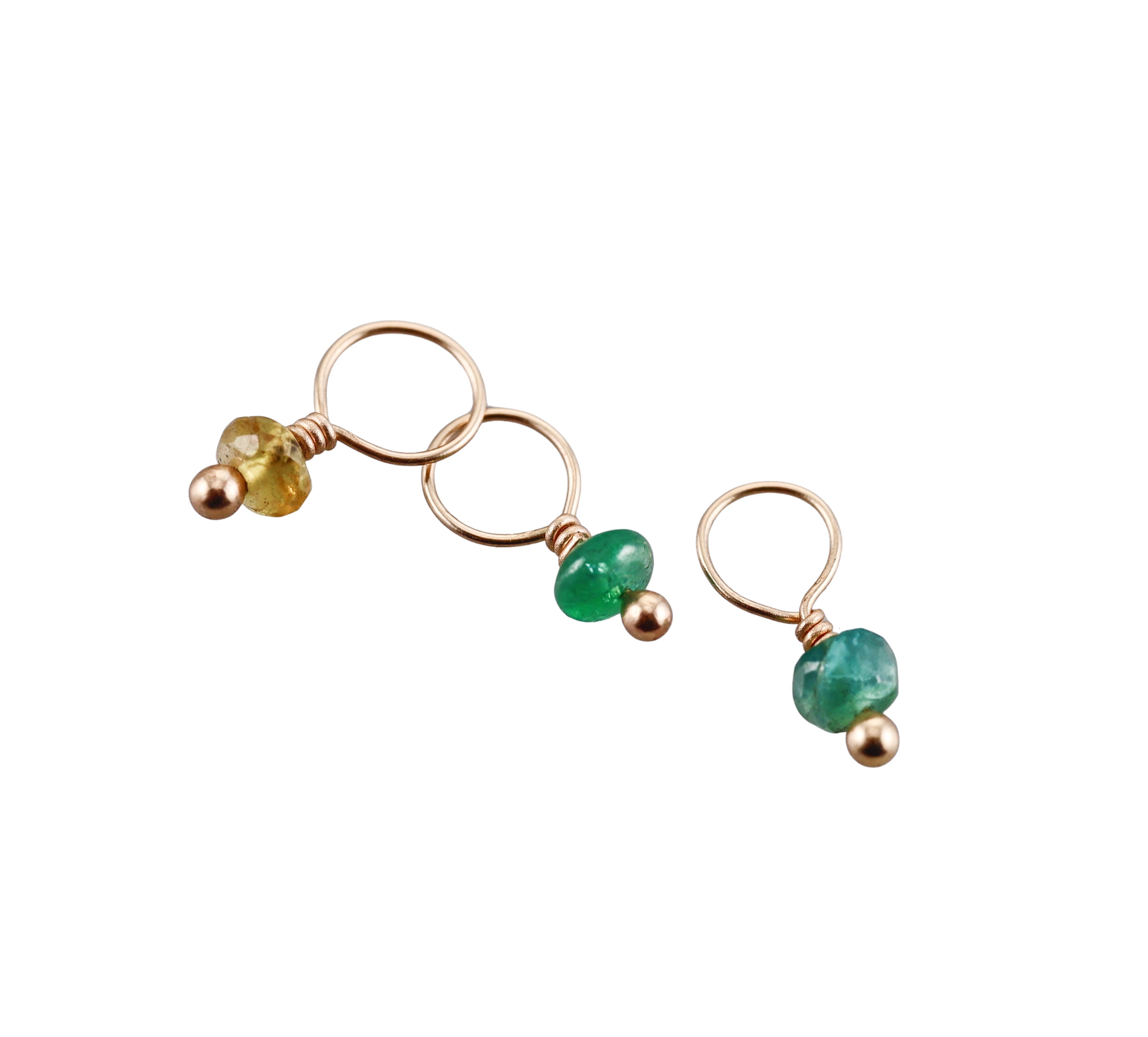 Heather Moore 14k Gold Charm & Eye Catching Gemstone Pendant