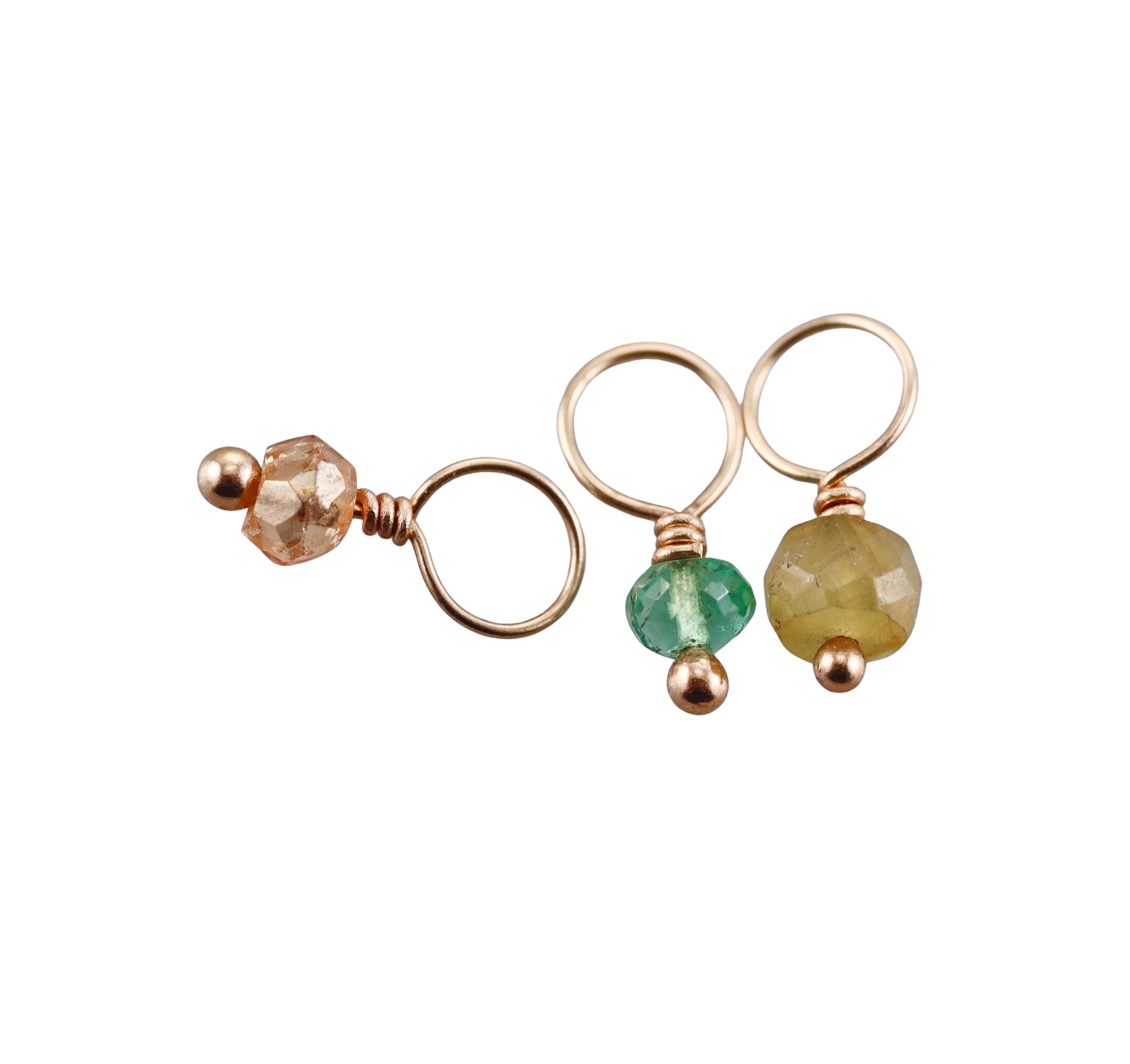 Heather Moore 14k Diamond At Last Heart Charm & Eye Catching Gemstones
