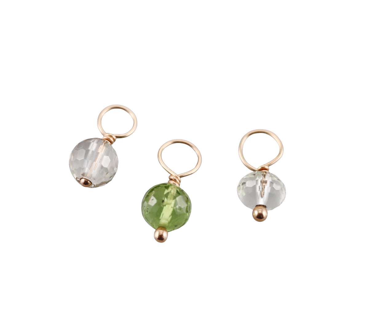 Heather Moore 14k Diamond XOXO Open Circle & Eye Catching Gemstones