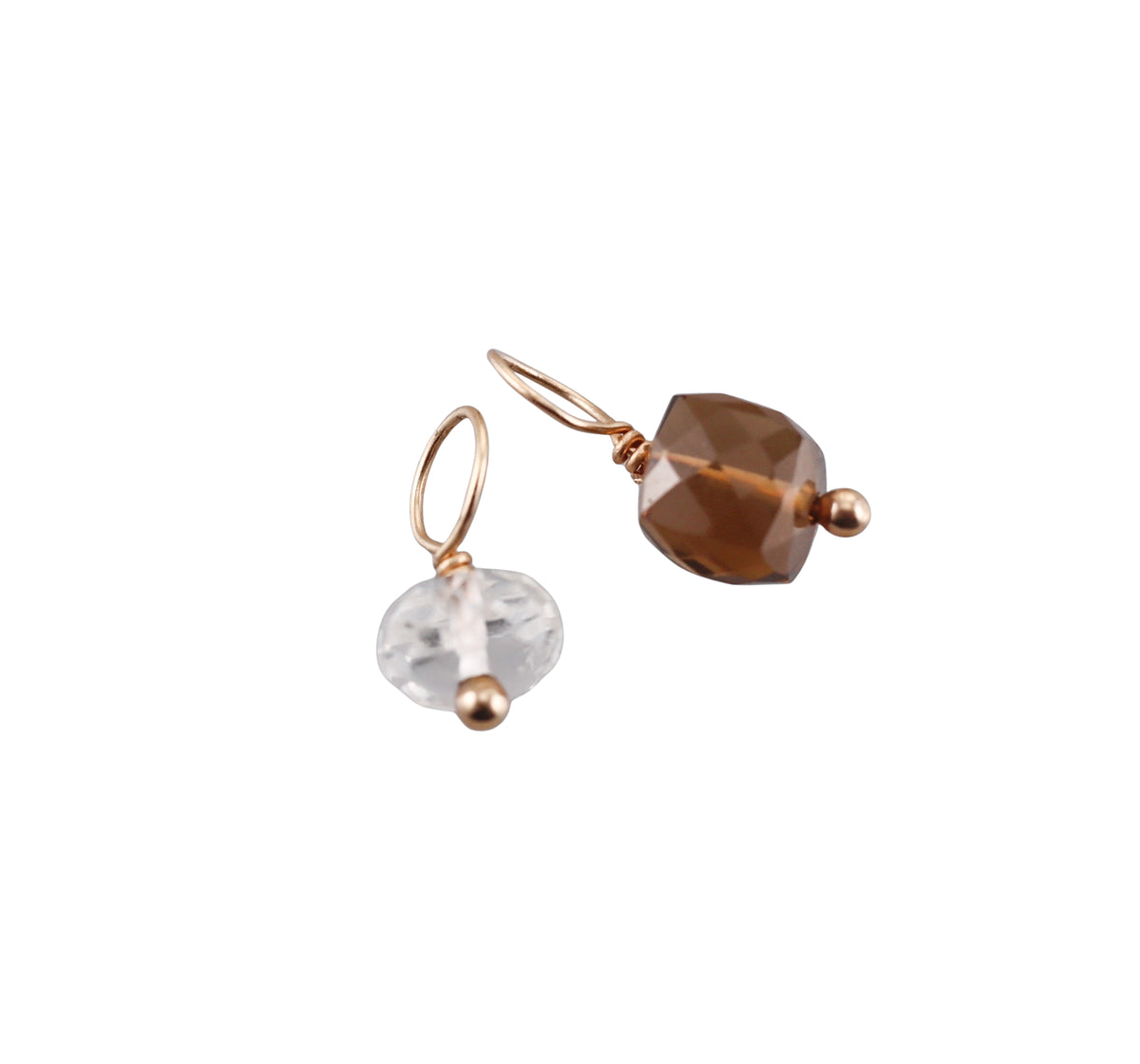 Heather Moore Sterling Skate Key & 14k Gold Eye Catching Gemstone Charm