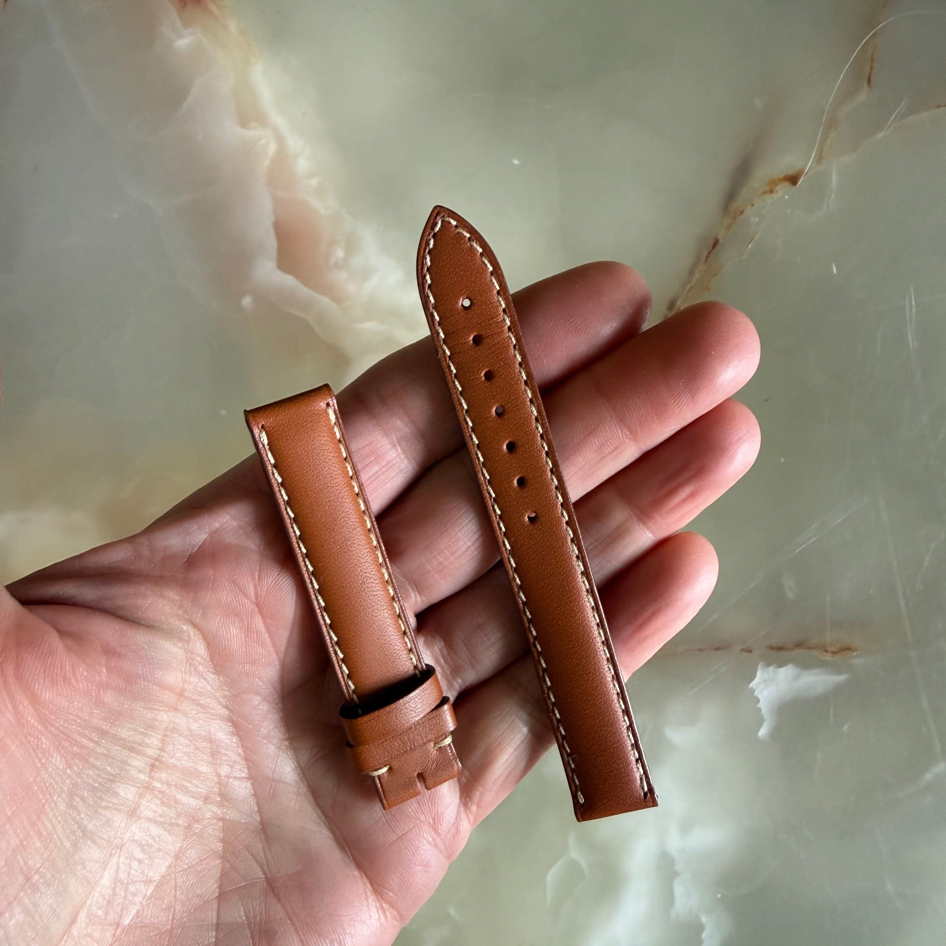 Authentic Longines Brown Leather Watch Band Strap 14mm