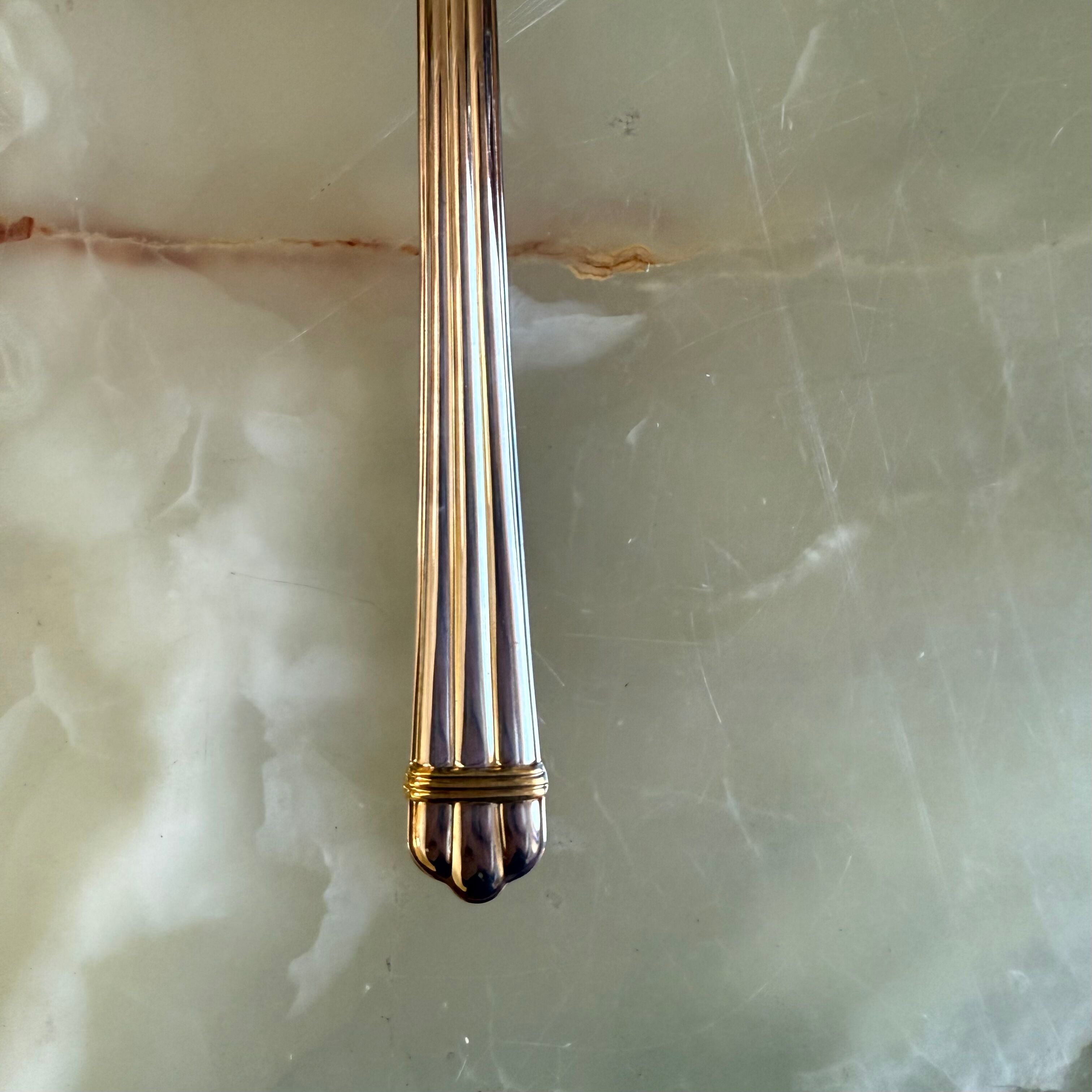 Christofle Aria Gold Ring Silver Plated Gravy Ladle 1022040