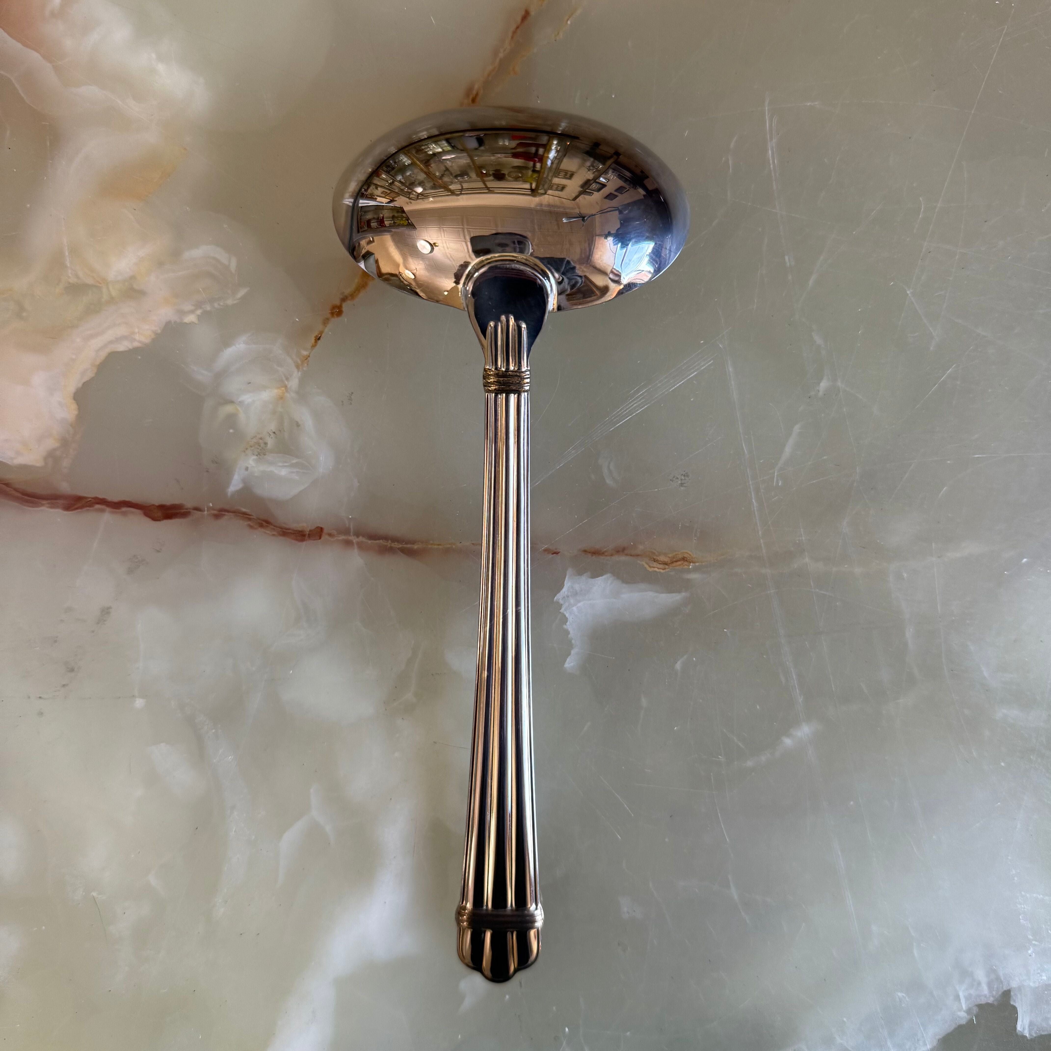 Christofle Aria Gold Ring Silver Plated Gravy Ladle 1022040