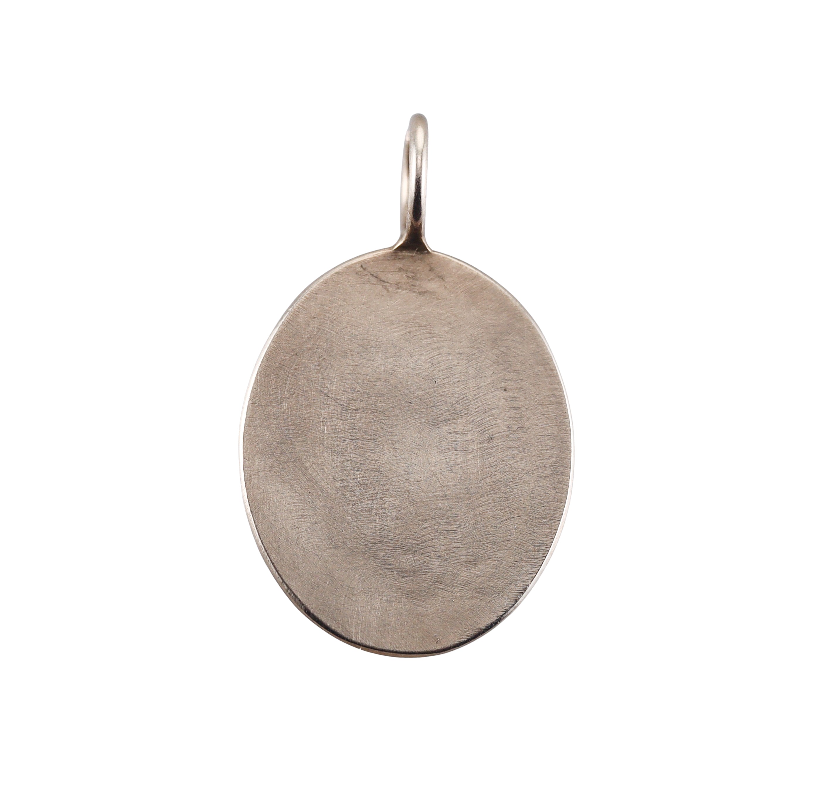 Heather Moore Sterling Latitude & Longitude Oval Charm