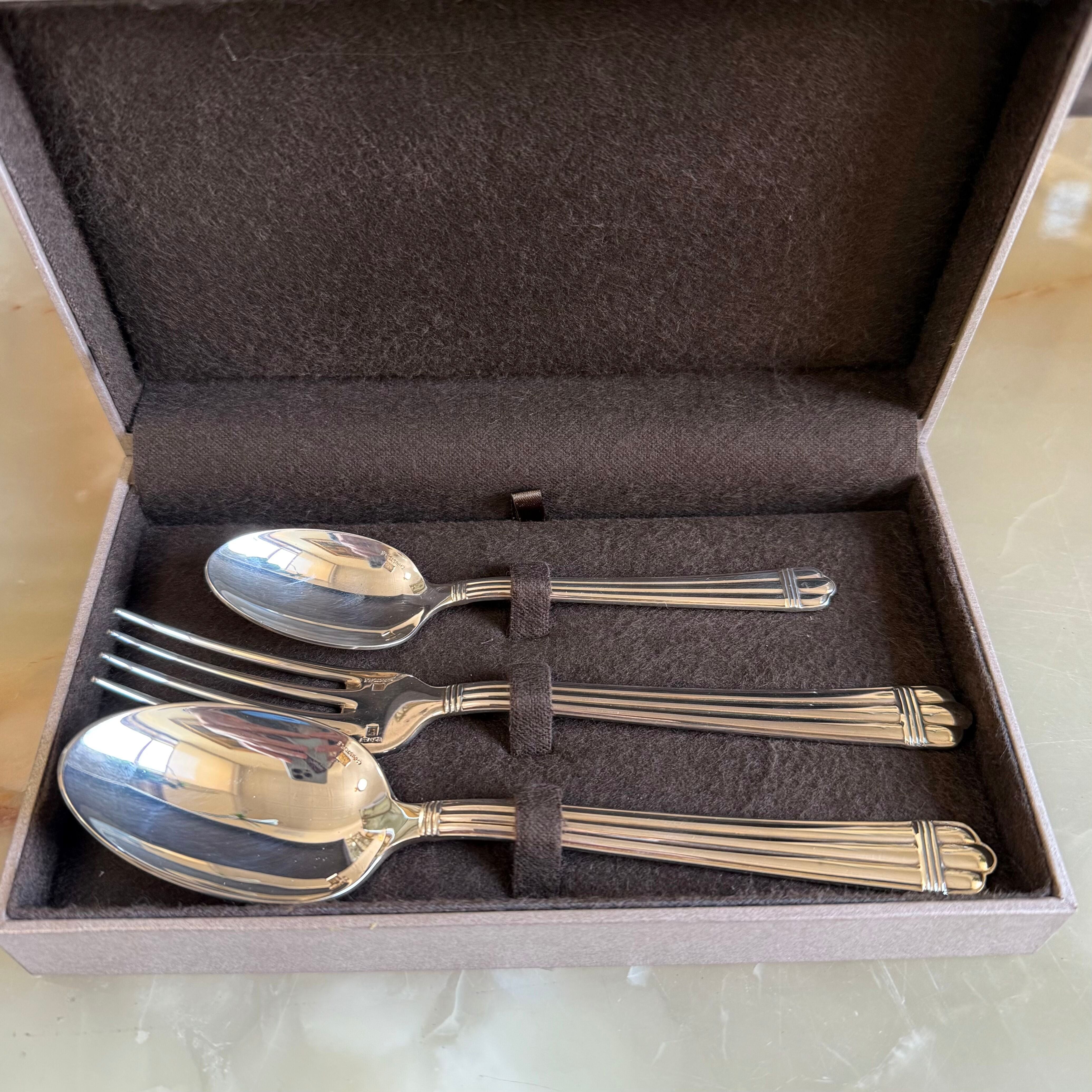 Christofle Aria Silver Plated Three-Piece Children’s Flatware Set