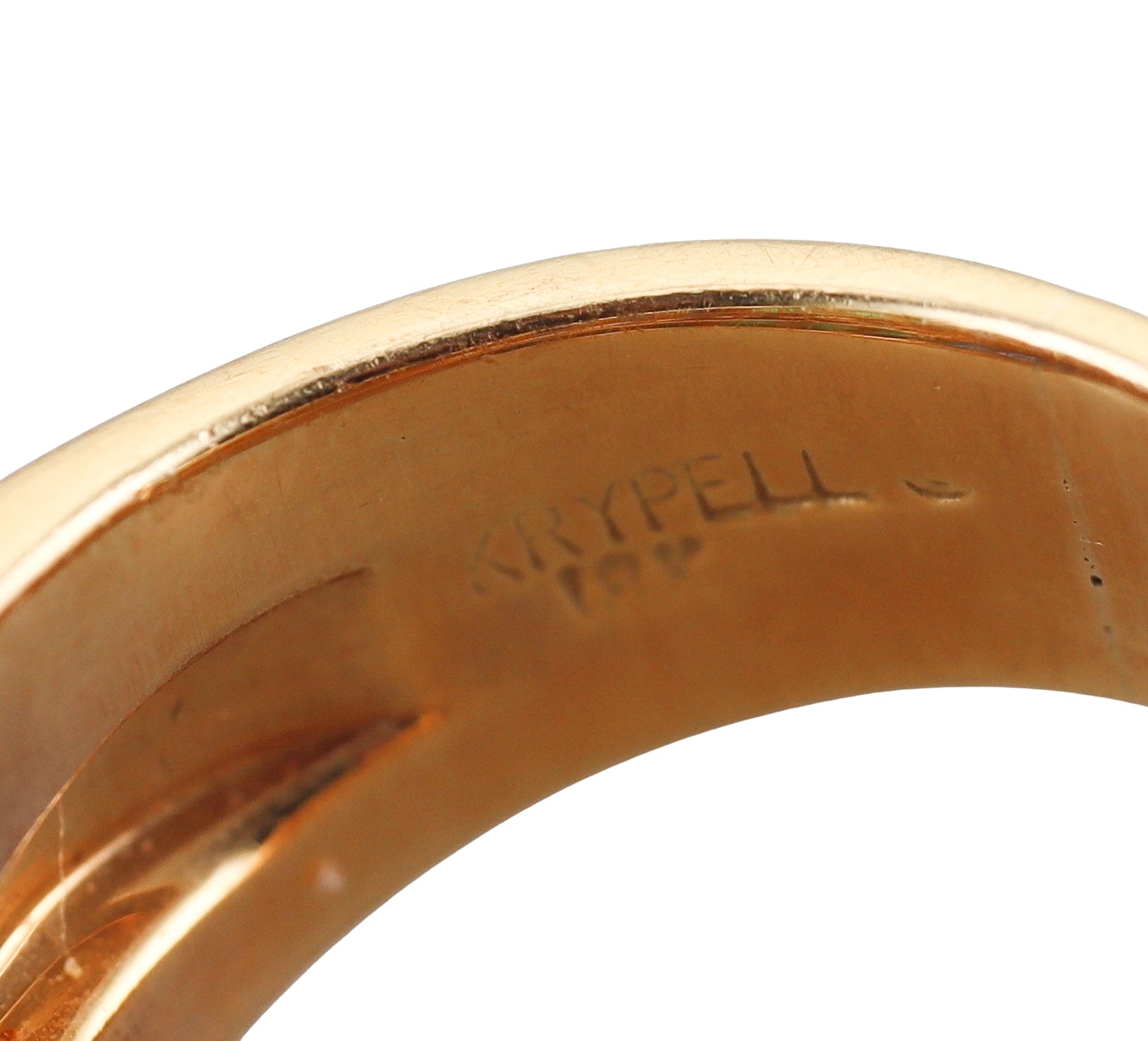 Charles Krypell 18k Gold Diamond Sapphire Emerald Ring