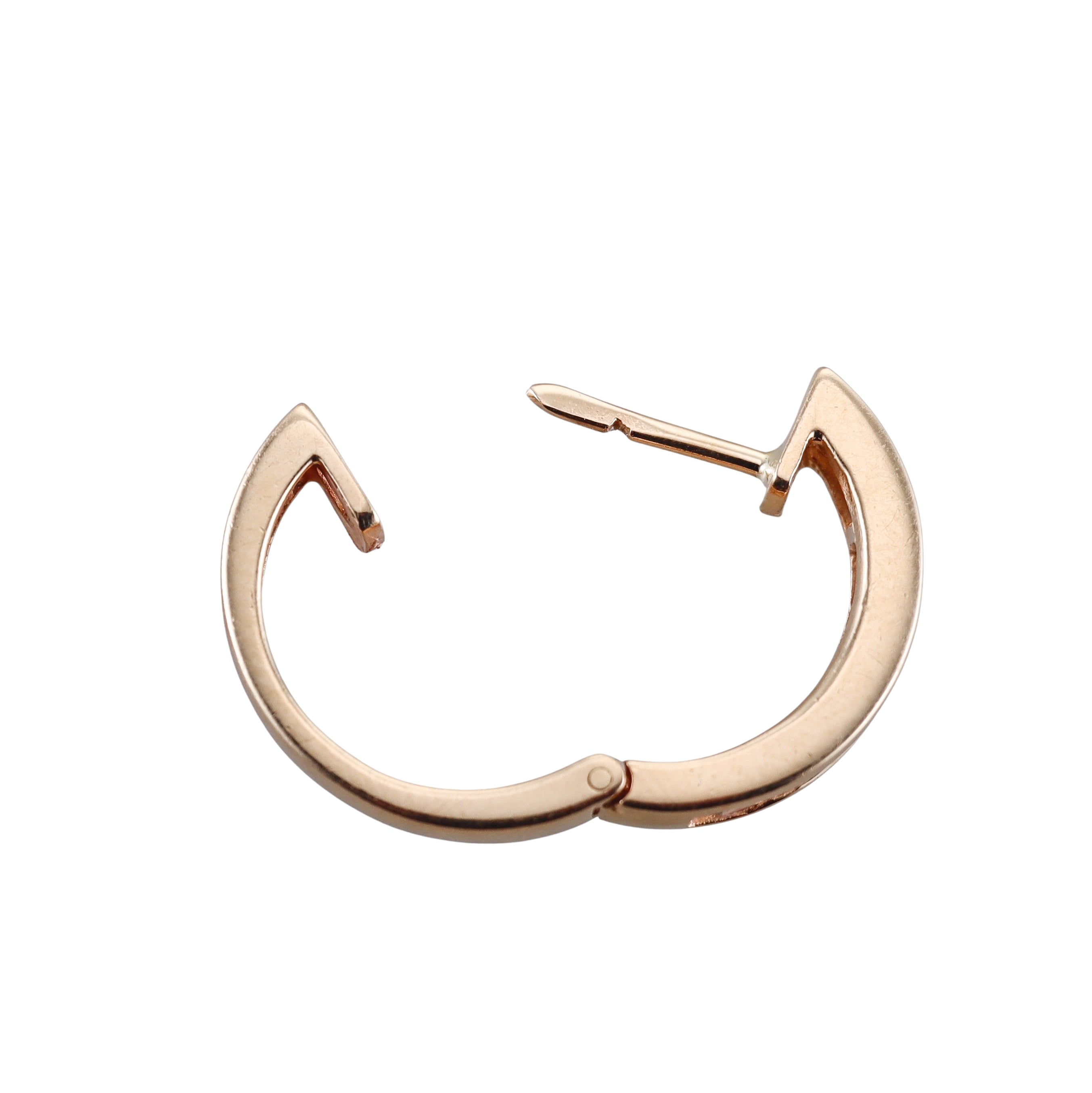 14k Gold Diamond Hoop Earrings