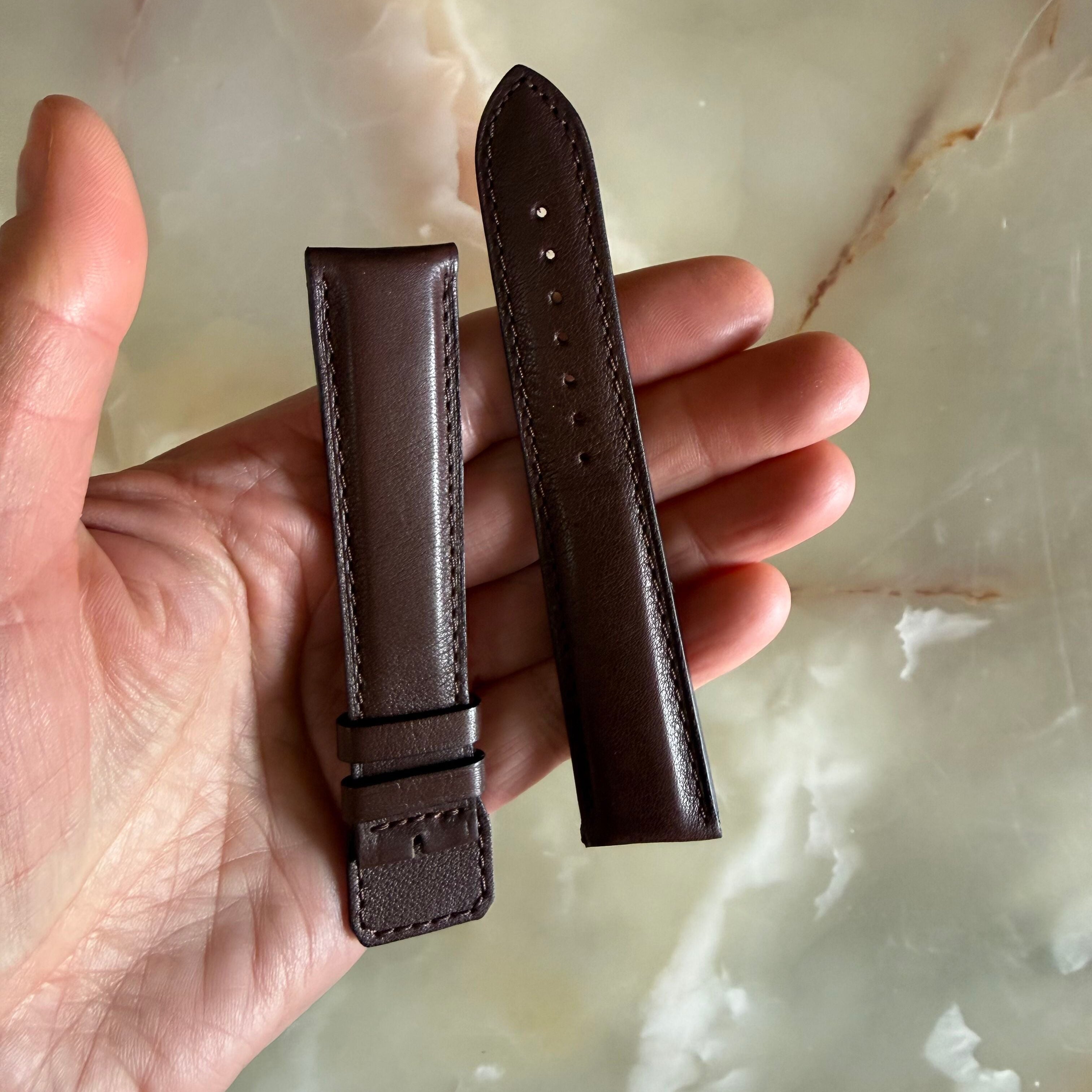 Authentic Longines Brown Leather Watch Band Strap 21.5mm