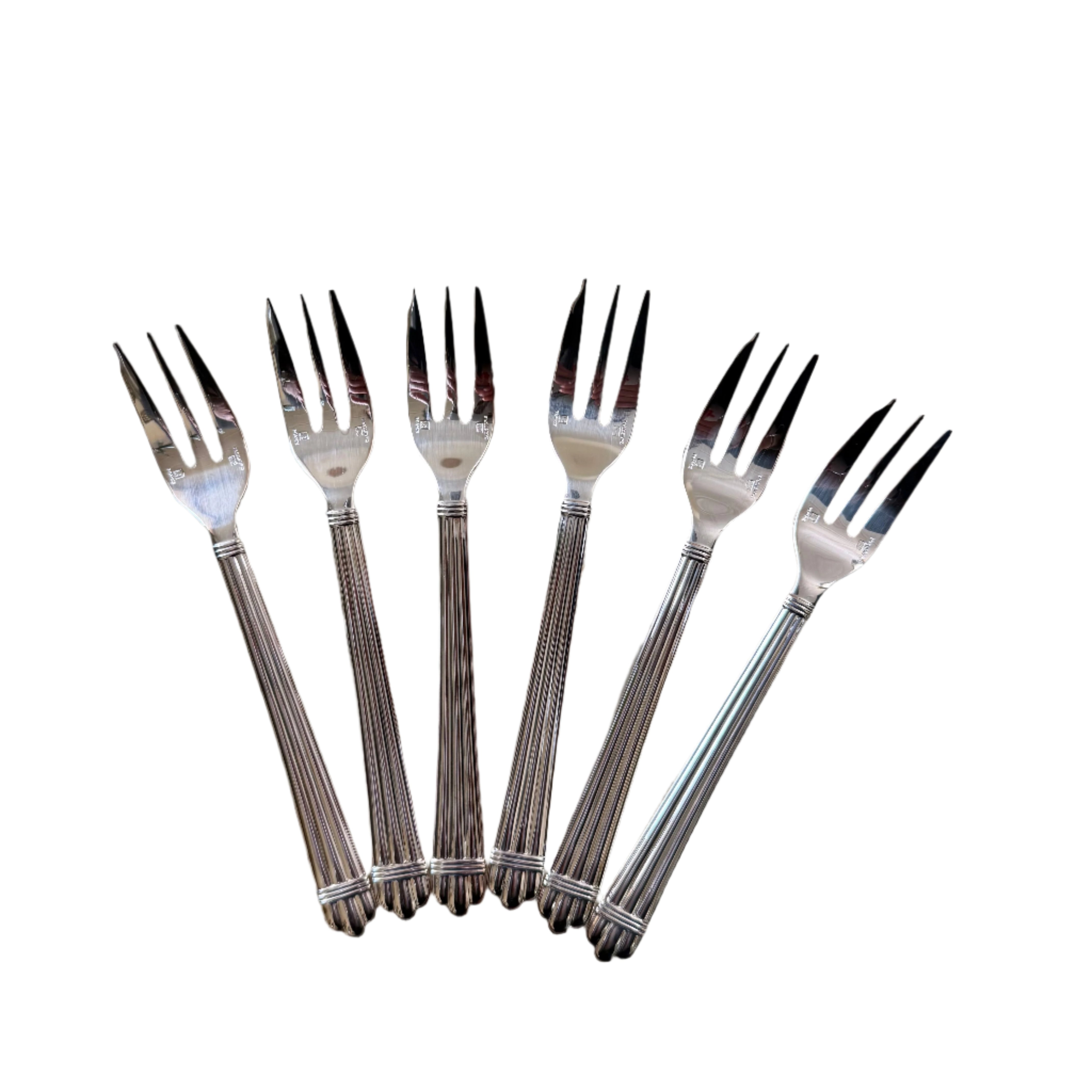 Christofle Aria Silver Plated Pastry Fork Set of 6 0022046