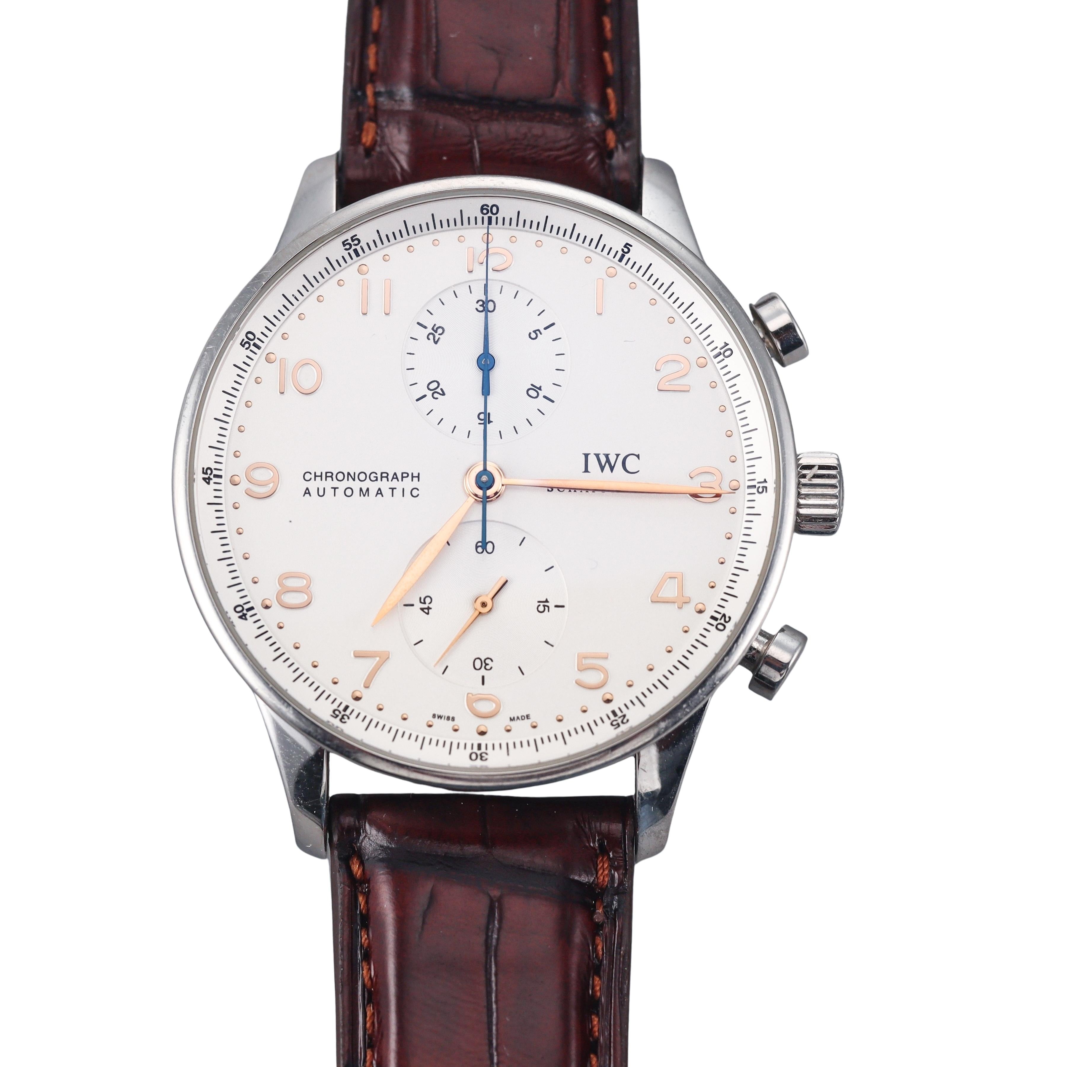 IWC Portugieser Chronograph Stainless Steel Automatic Watch IW371401