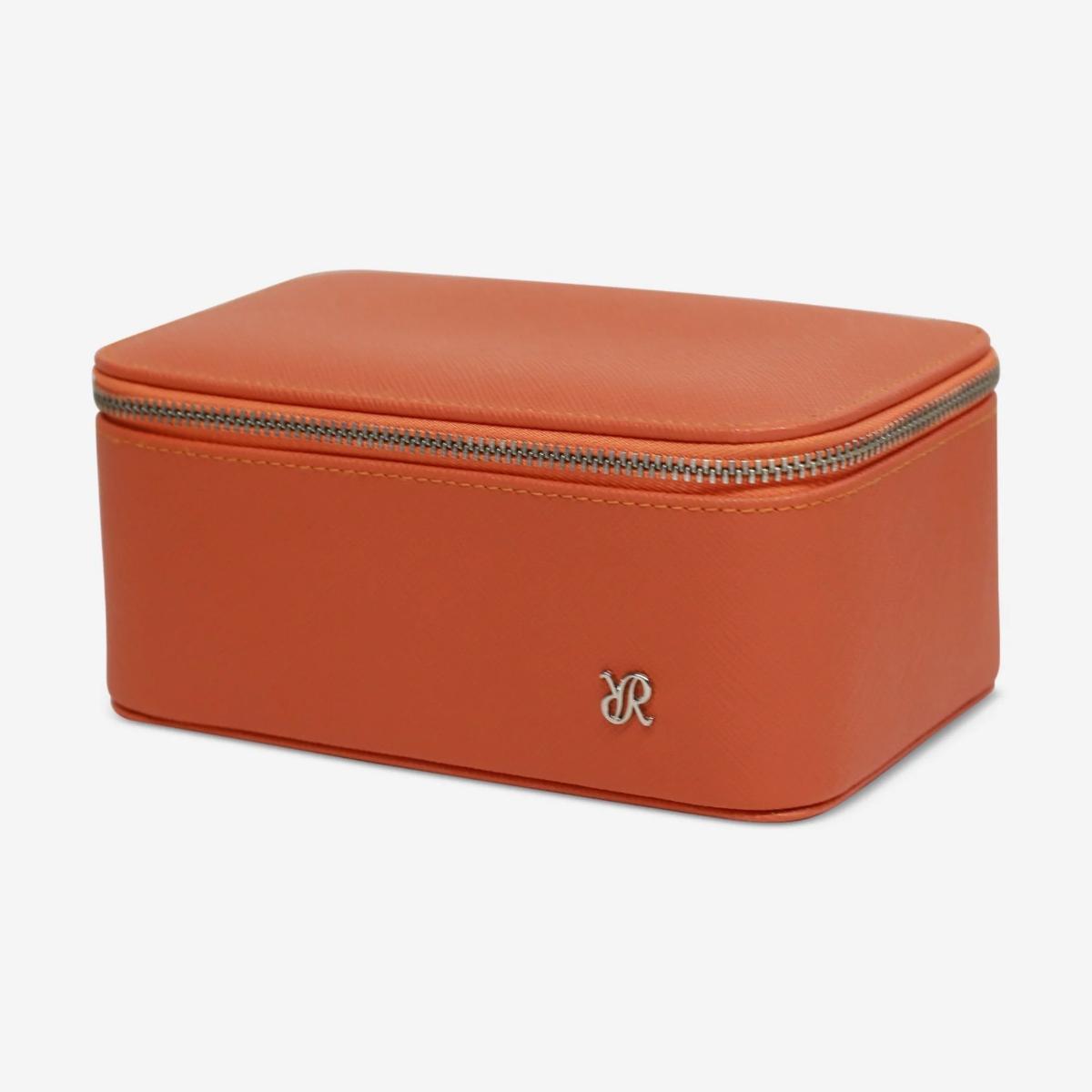 Rapport London Via Leather Watch & Accessory Zip Case in Orange