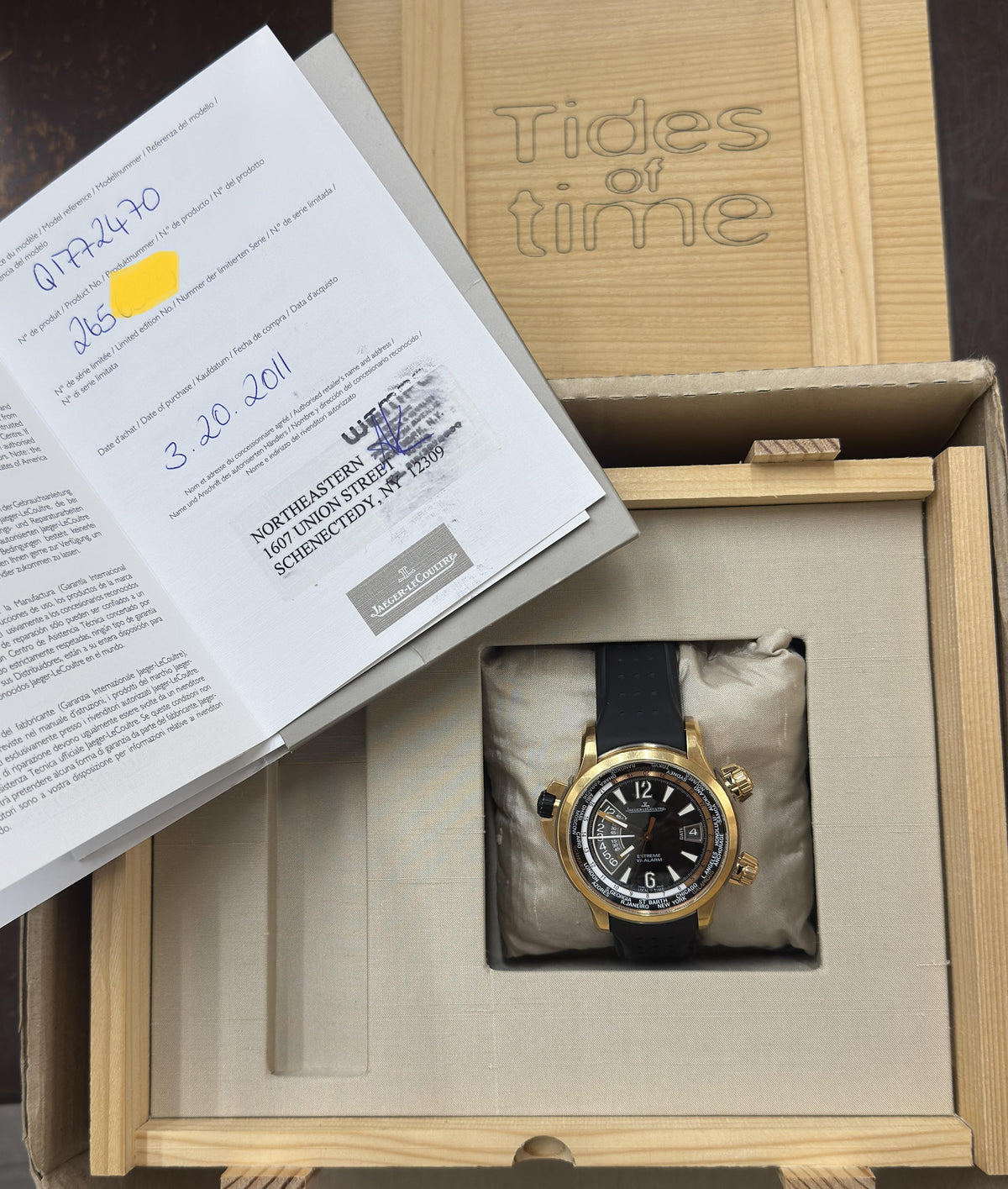 Jaeger LeCoultre Master Compressor Tides of Time Rose Gold Watch Q1772470
