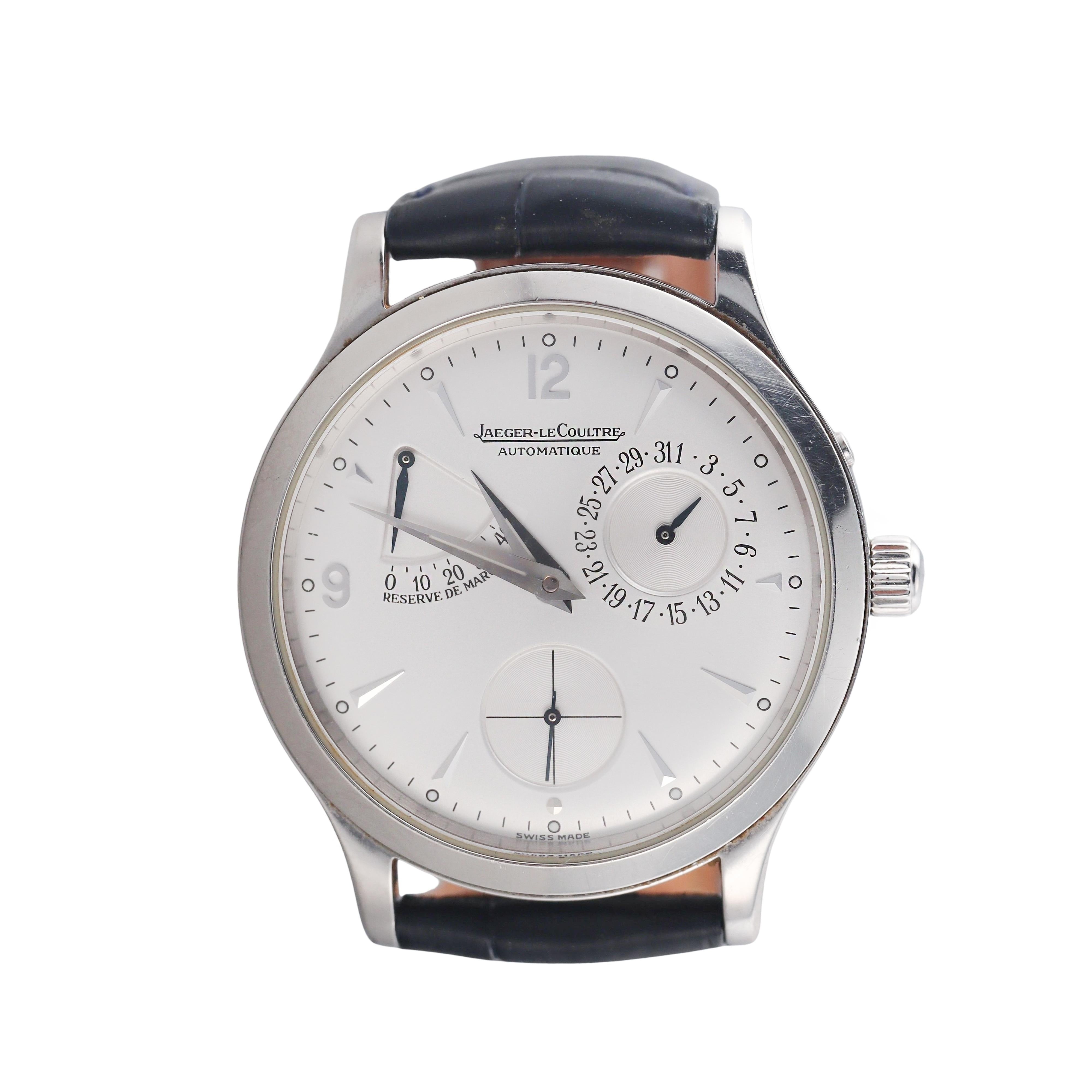 Jaeger LeCoultre Reserve De Marche Steel Automatic Watch 140.8.93.S