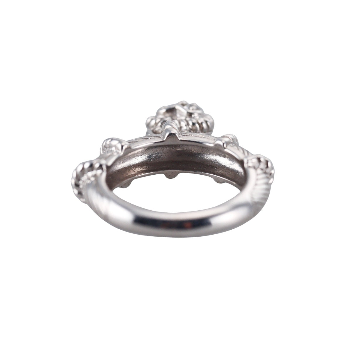 Judith Ripka Sterling Silver Cubic Zirconia Heart Charm Ring