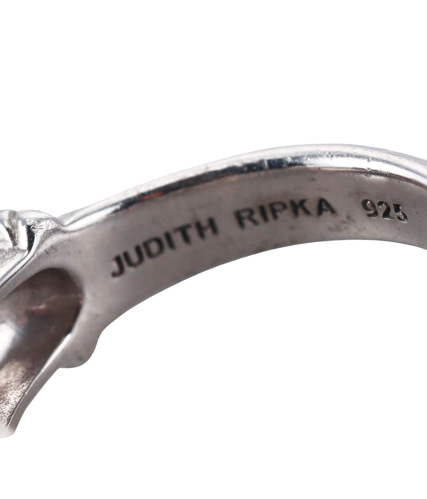 Judith Ripka Sterling Silver Cubic Zirconia Heart Charm Ring