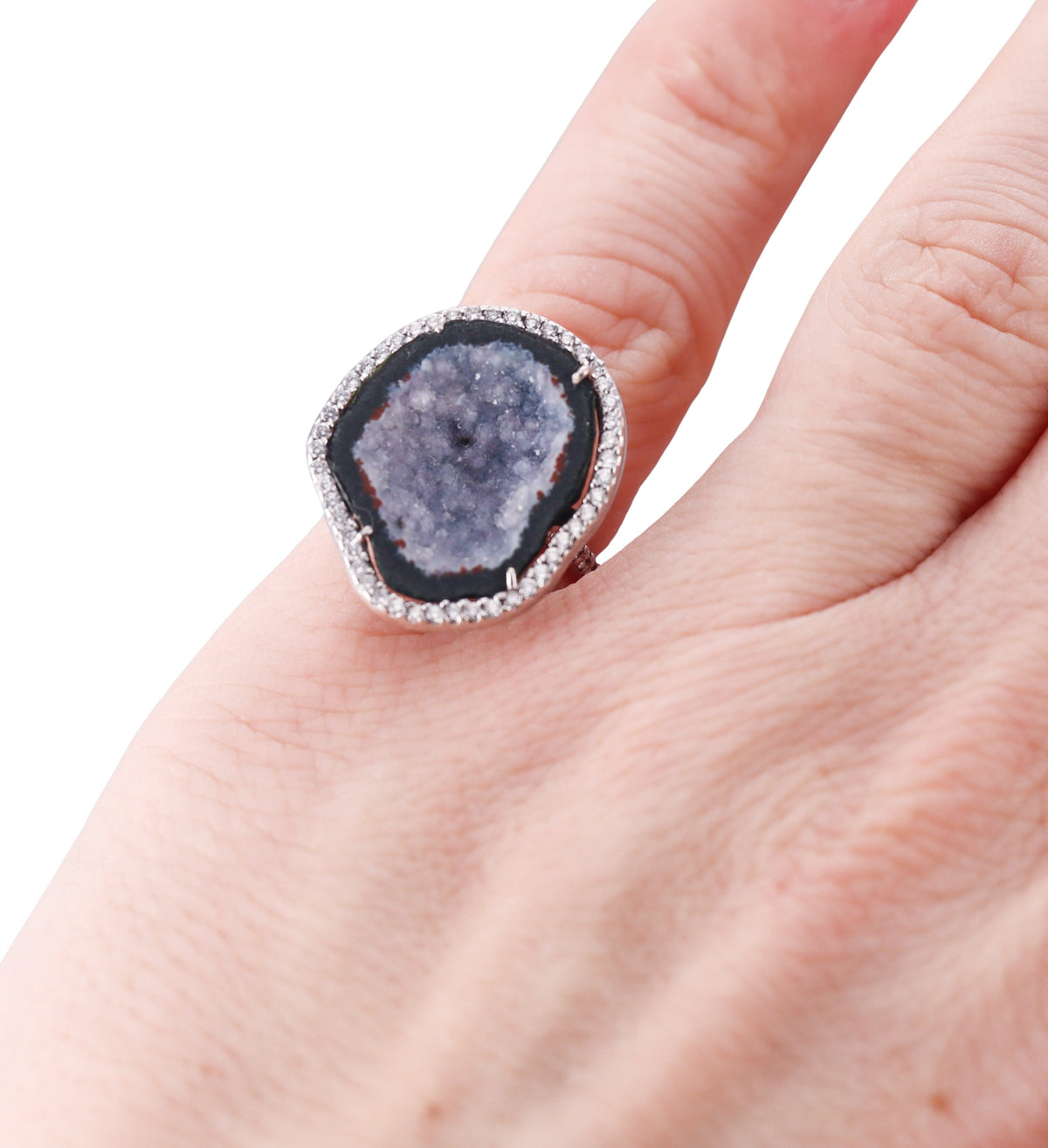 Kimberly McDonald Rockras 18k Gold Druzy Geode Diamond Ring