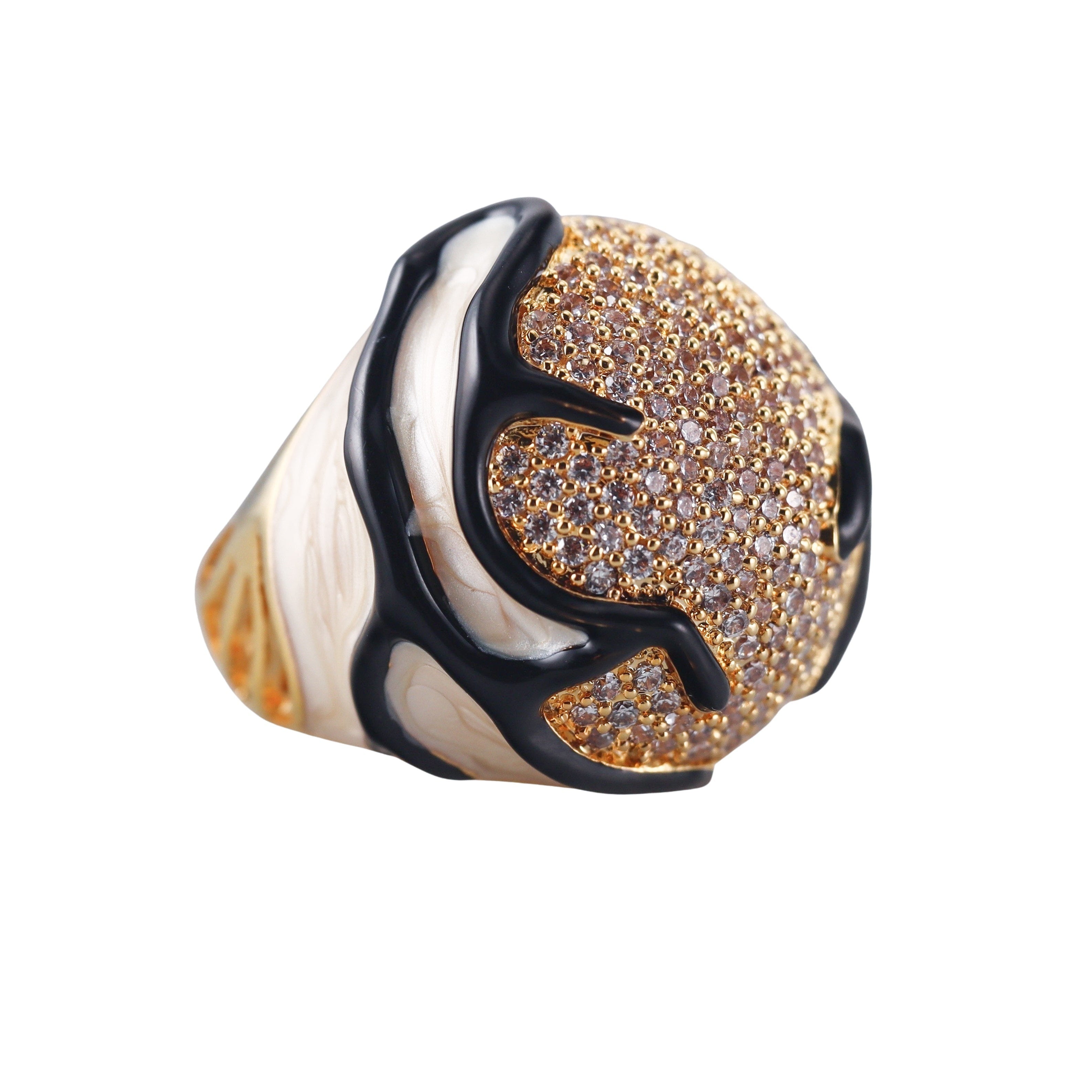Lauren G Adams Crystal Enamel Cocktail Ring