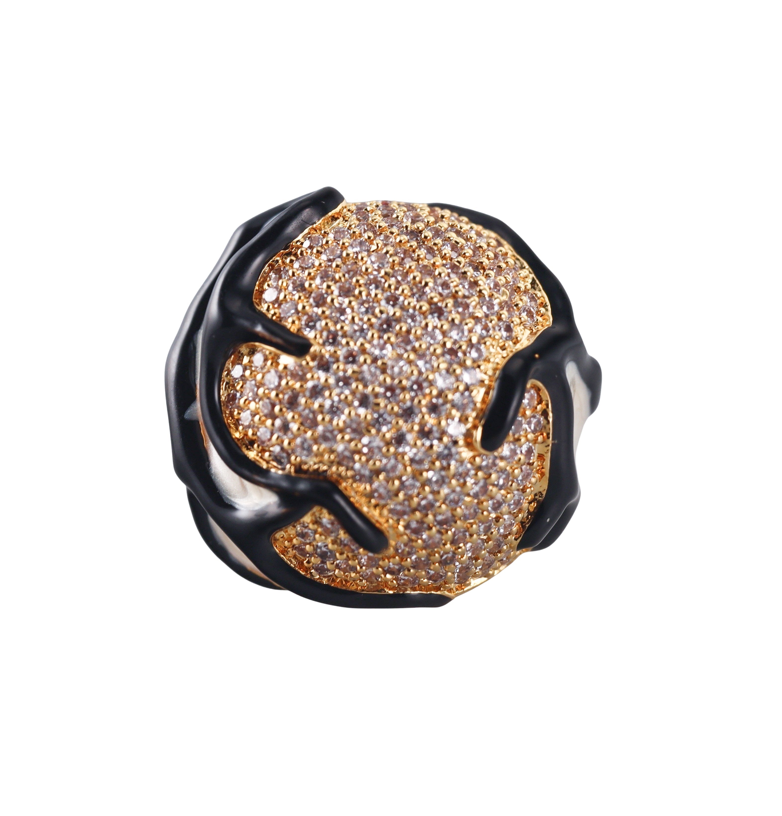 Lauren G Adams Crystal Enamel Cocktail Ring