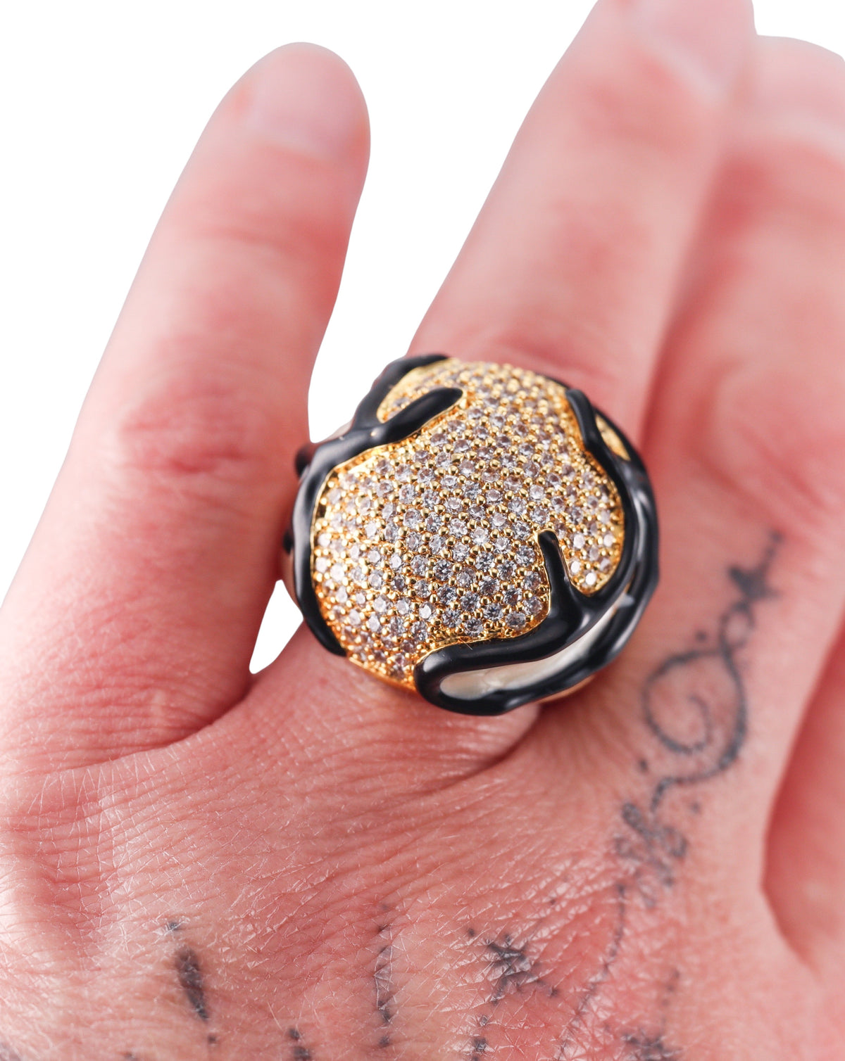 Lauren G Adams Crystal Enamel Cocktail Ring