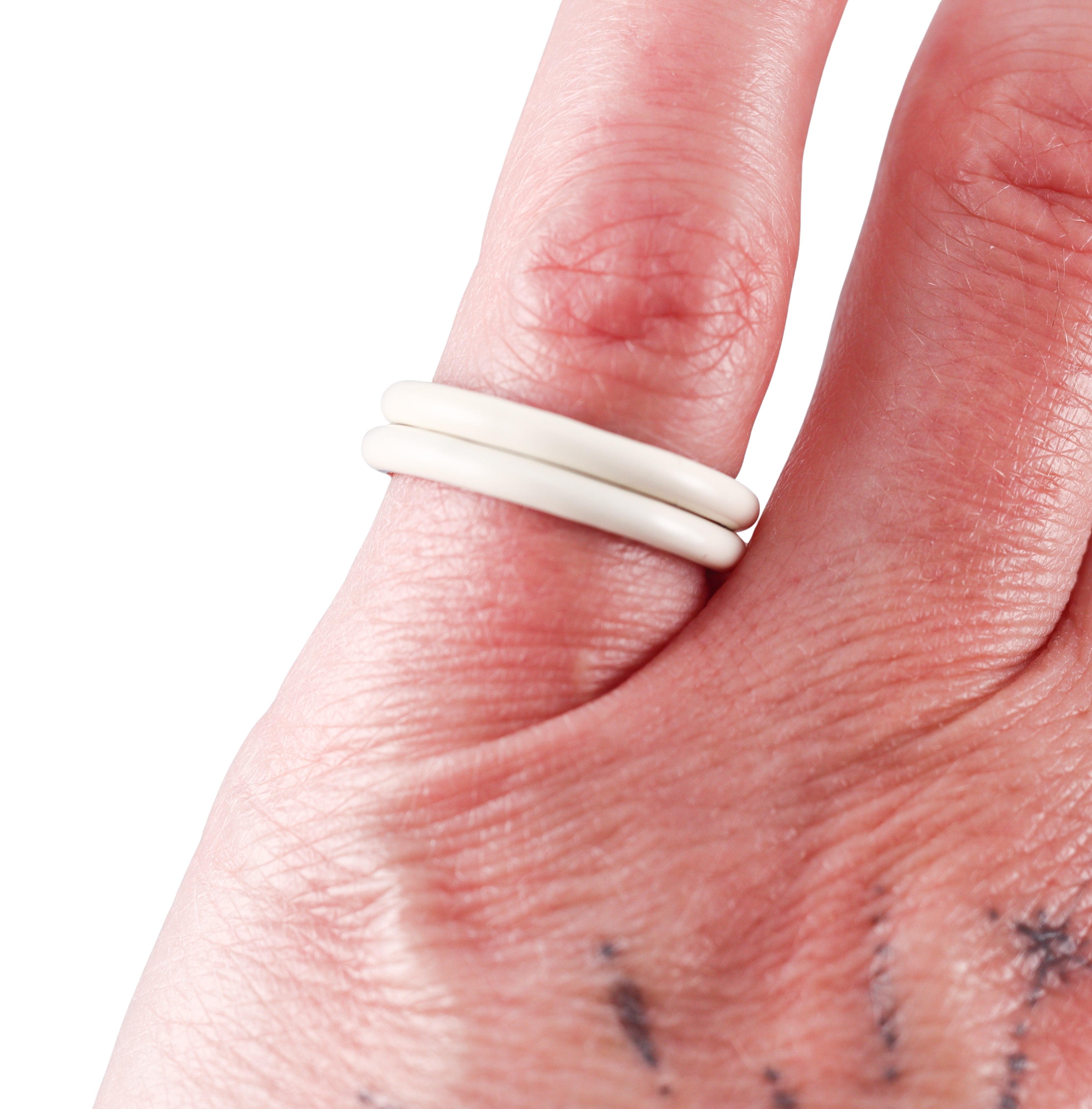 Lauren G Adams Enamel Band Ring Set of 2