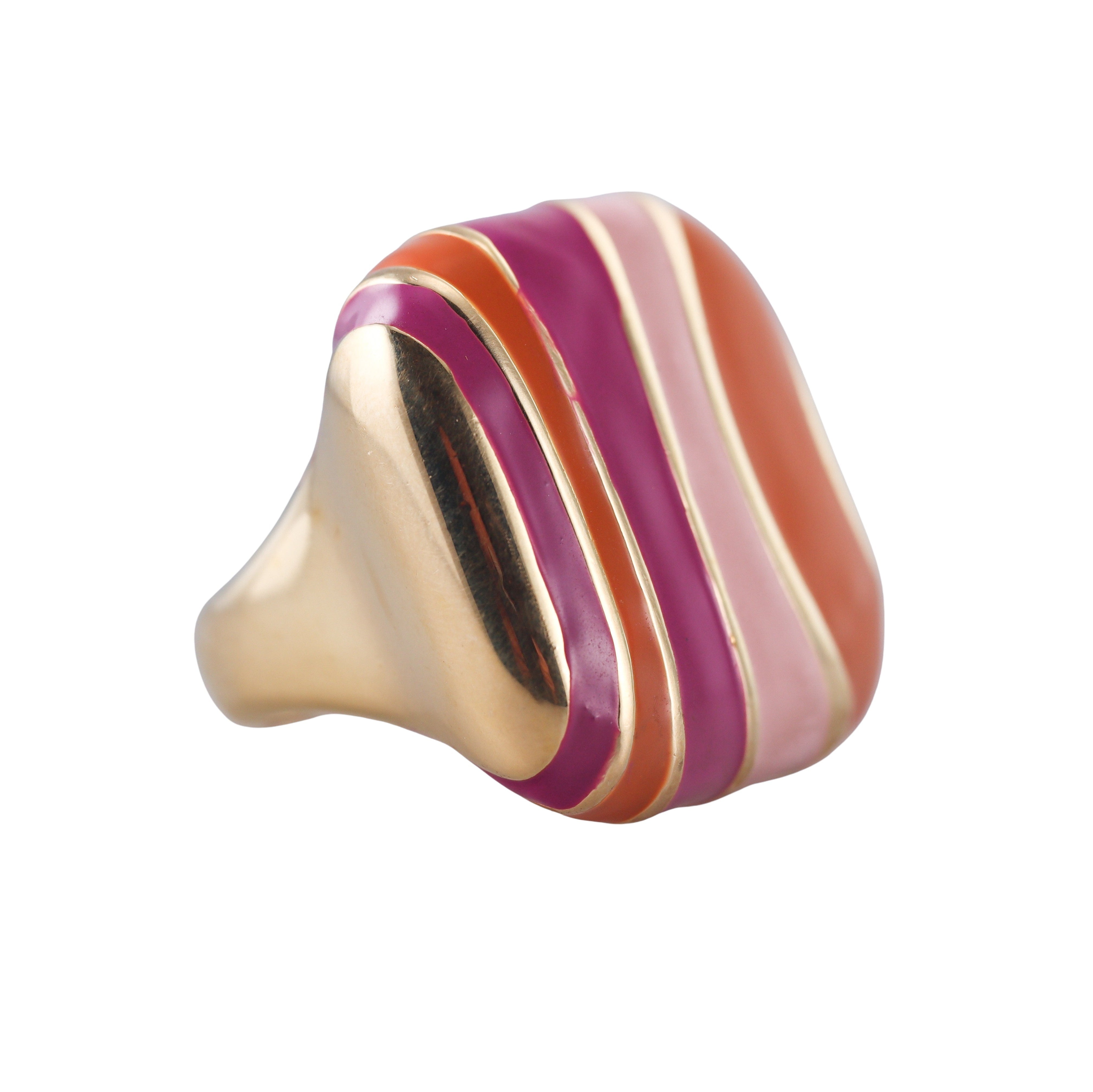 Lauren G Adams Stripes Of Pave Cocktail Ring