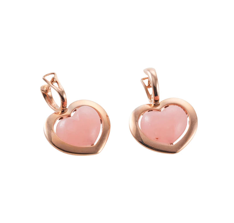 Mimi Milano Juliet Gold Heart Quartzite Earrings