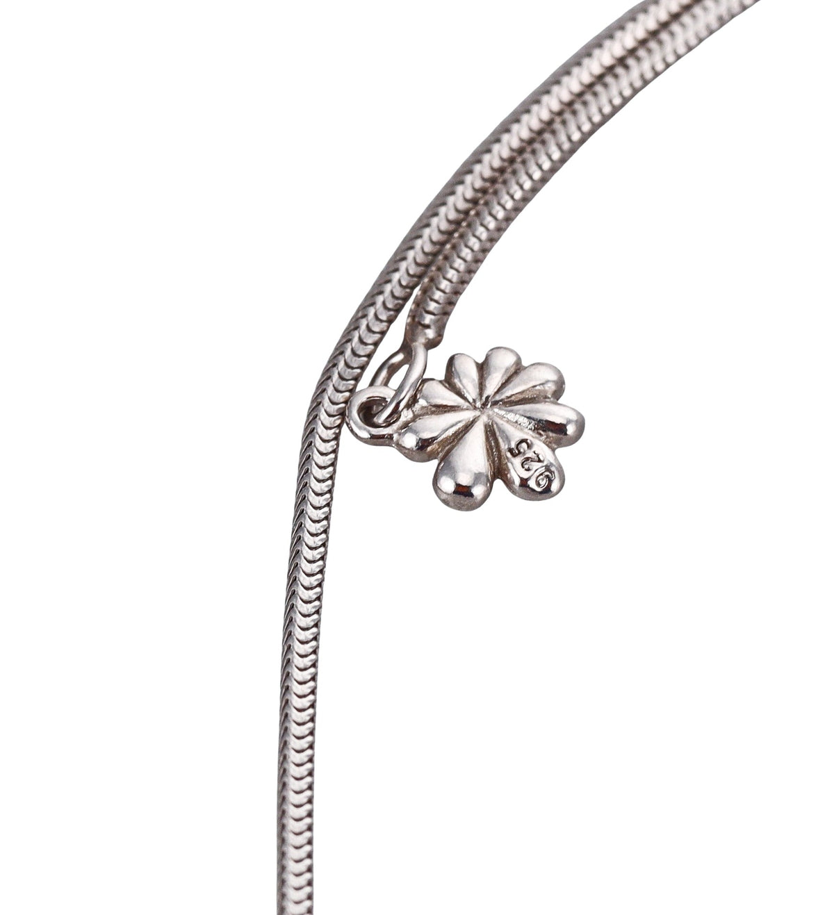 MarahLago Rina Silver Larimar White Sapphire Teardrop Pendant Necklace